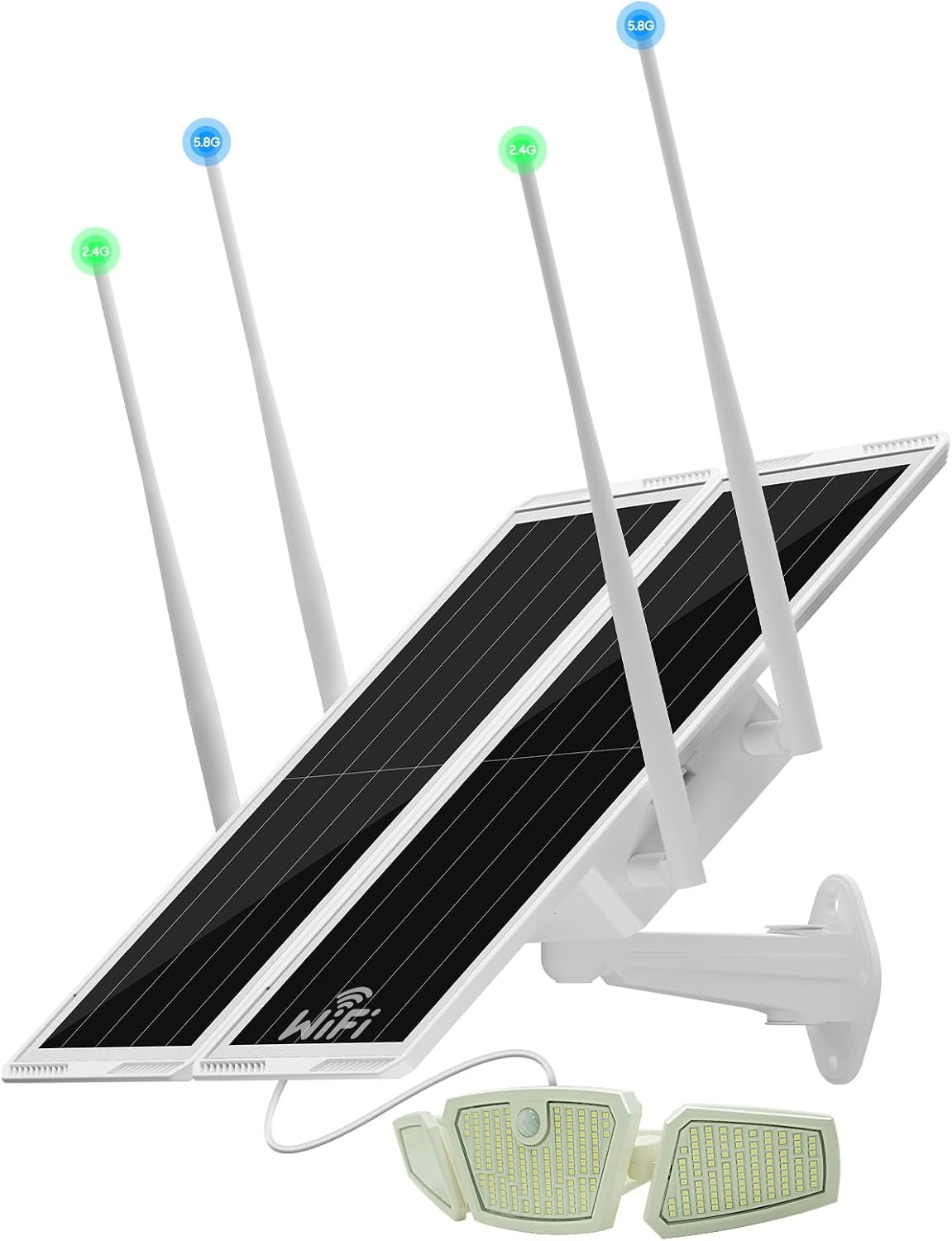 Solar Powered Outdoor Wifi Extender, 1200Mbps Dual Band 2.4Ghz & 5.8Ghz Repeater