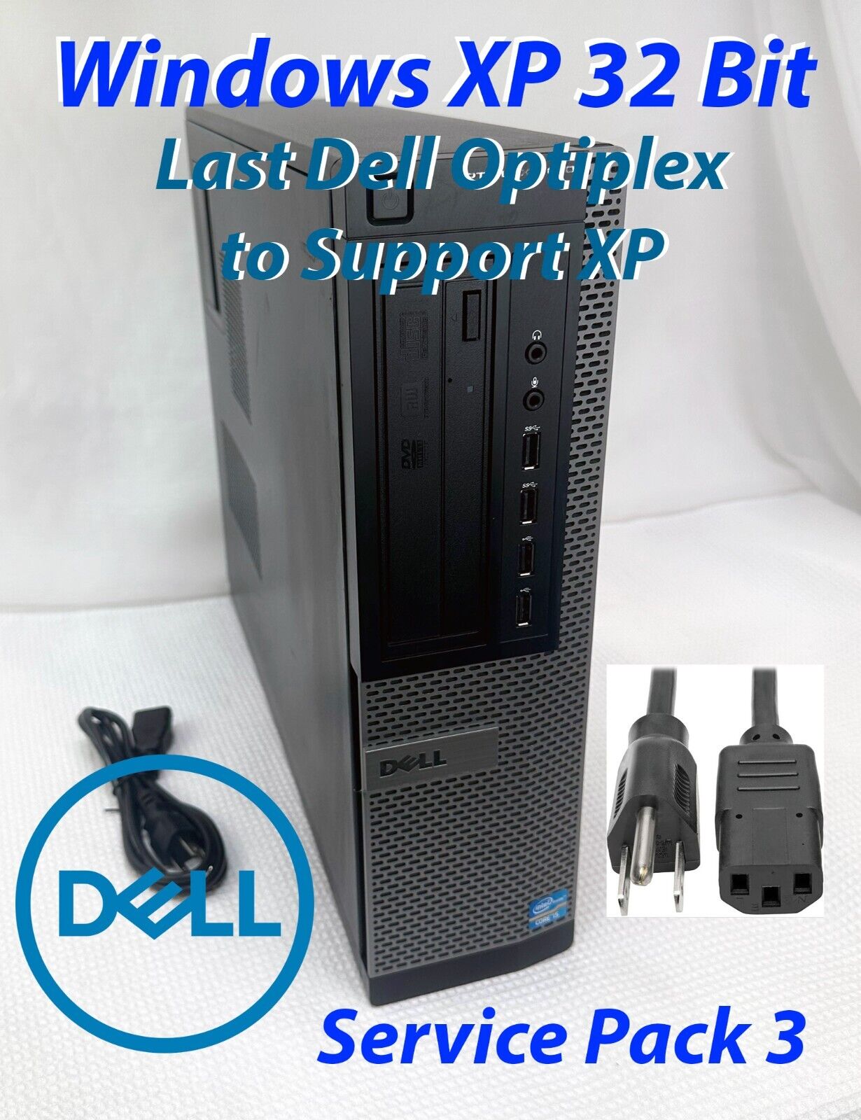 Dell OptiPlex 7010 SFF Intel i5 3.20GHz 4GB Ram, 512GB SSD-Windows XP 32 Bit SP3