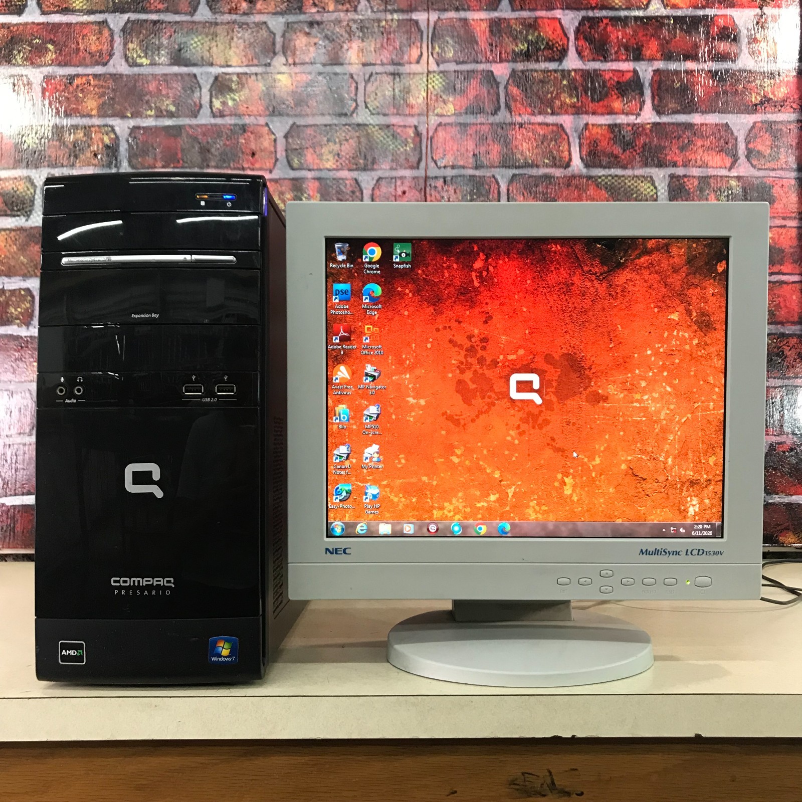 Compaq Presario PC for Retro Gaming AMD Athlon 3.20GHz 3GB RAM (Windows 7)