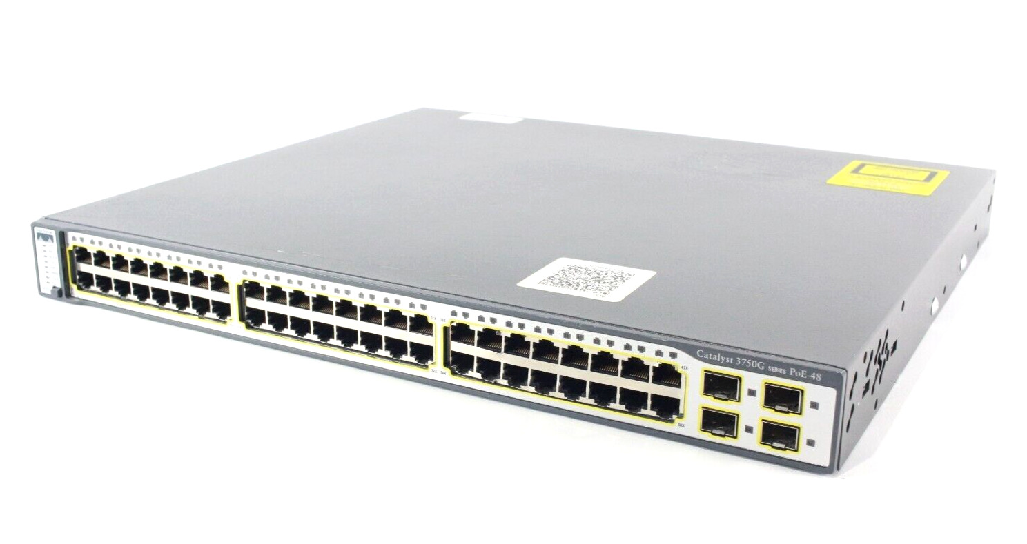 Cisco Catalyst 3750G Series PoE 48-Port Switch WS-C3750G-48PS-S (HA)