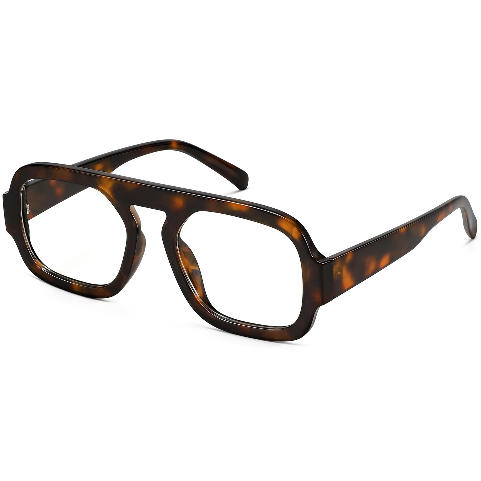 Oversized Retro Square Aviator Blue Light Blocking Computer Glasses Men Women