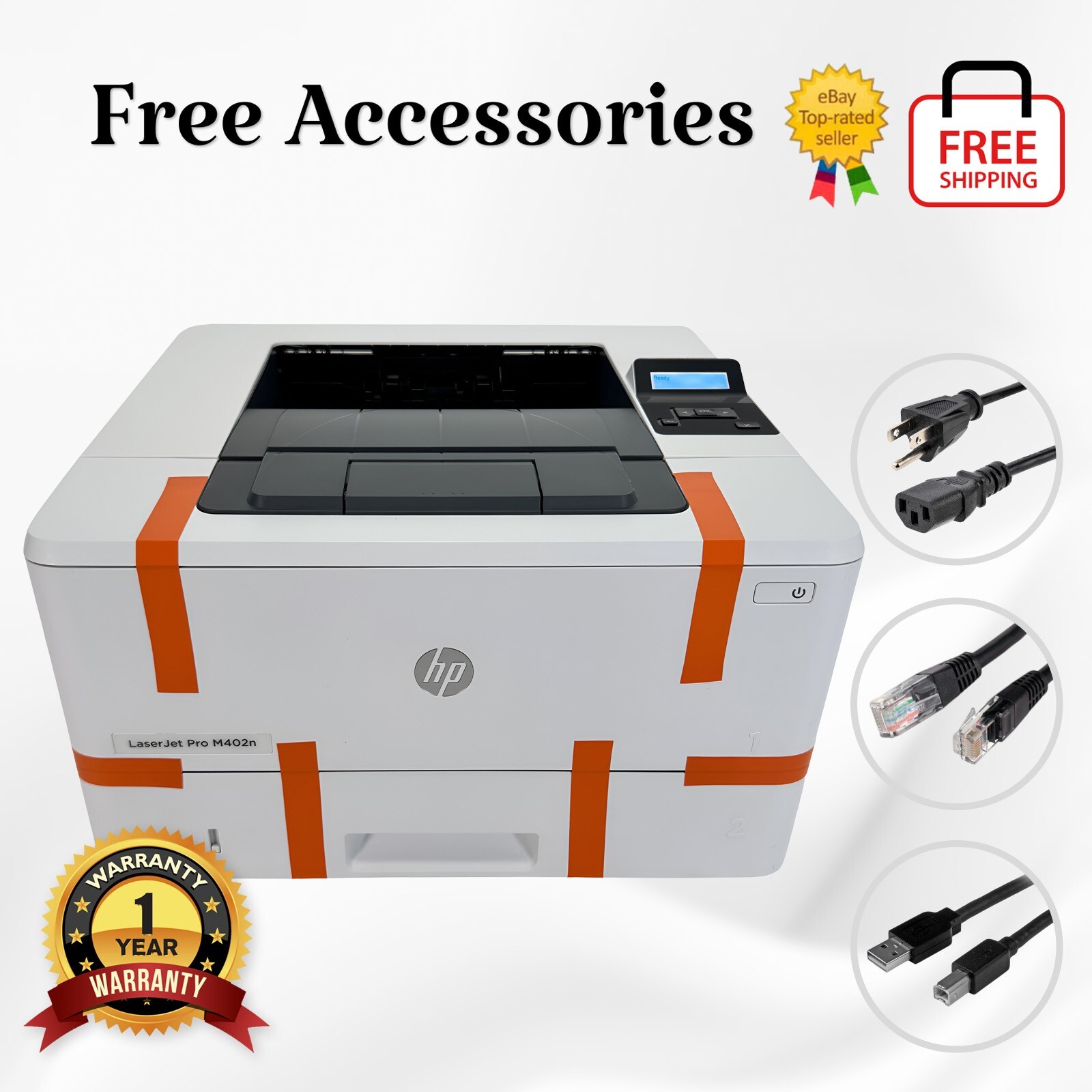 Professionally Serviced💯HP LaserJet Pro M402n Workgroup Printer☑️Come w/TONER
