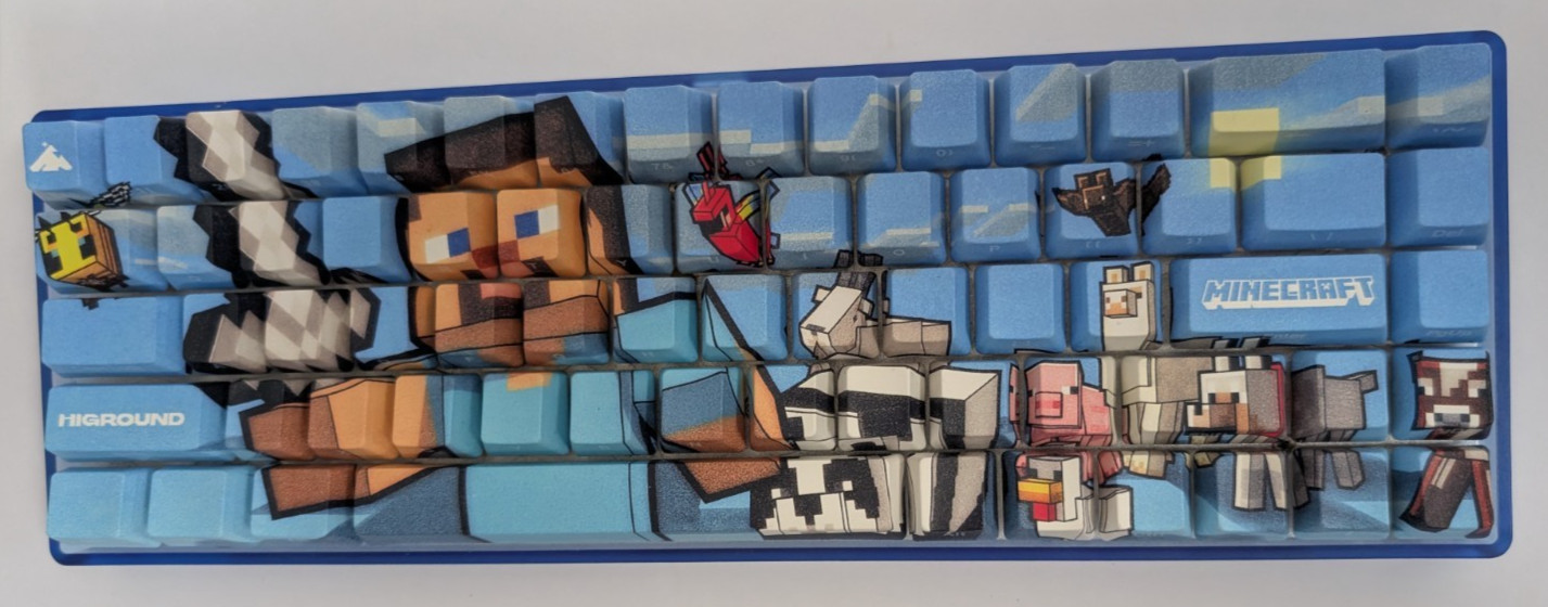 Minecraft X Higround 65 Keyboard Limited Edition Steve Overworld No Cable Rgb