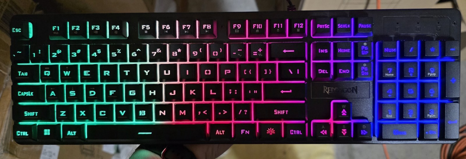 Redragon K521-R Netherbane Wired Illuminated Gaming Keyboard Black QWERTY