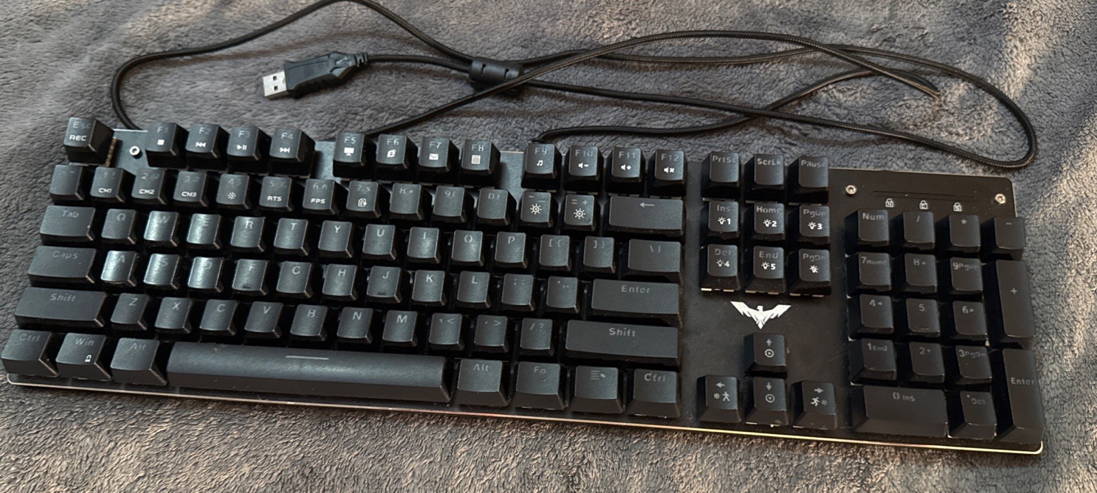 Havic Mechanical Gaming Keyboard Model HV-KB393L Black Backlighted