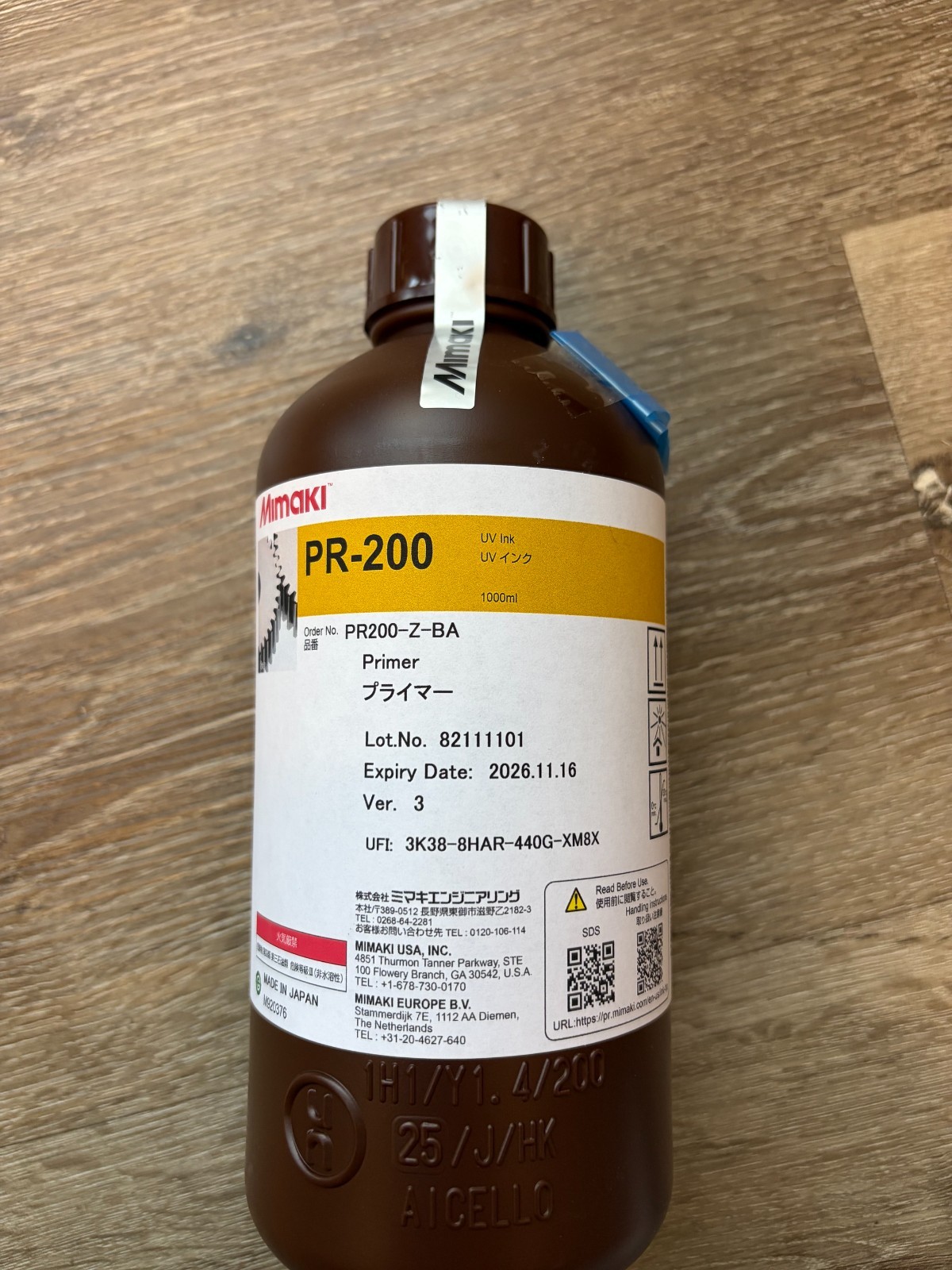 Mimaki PR-200 Primer 1000ml UV Ink New Sealed