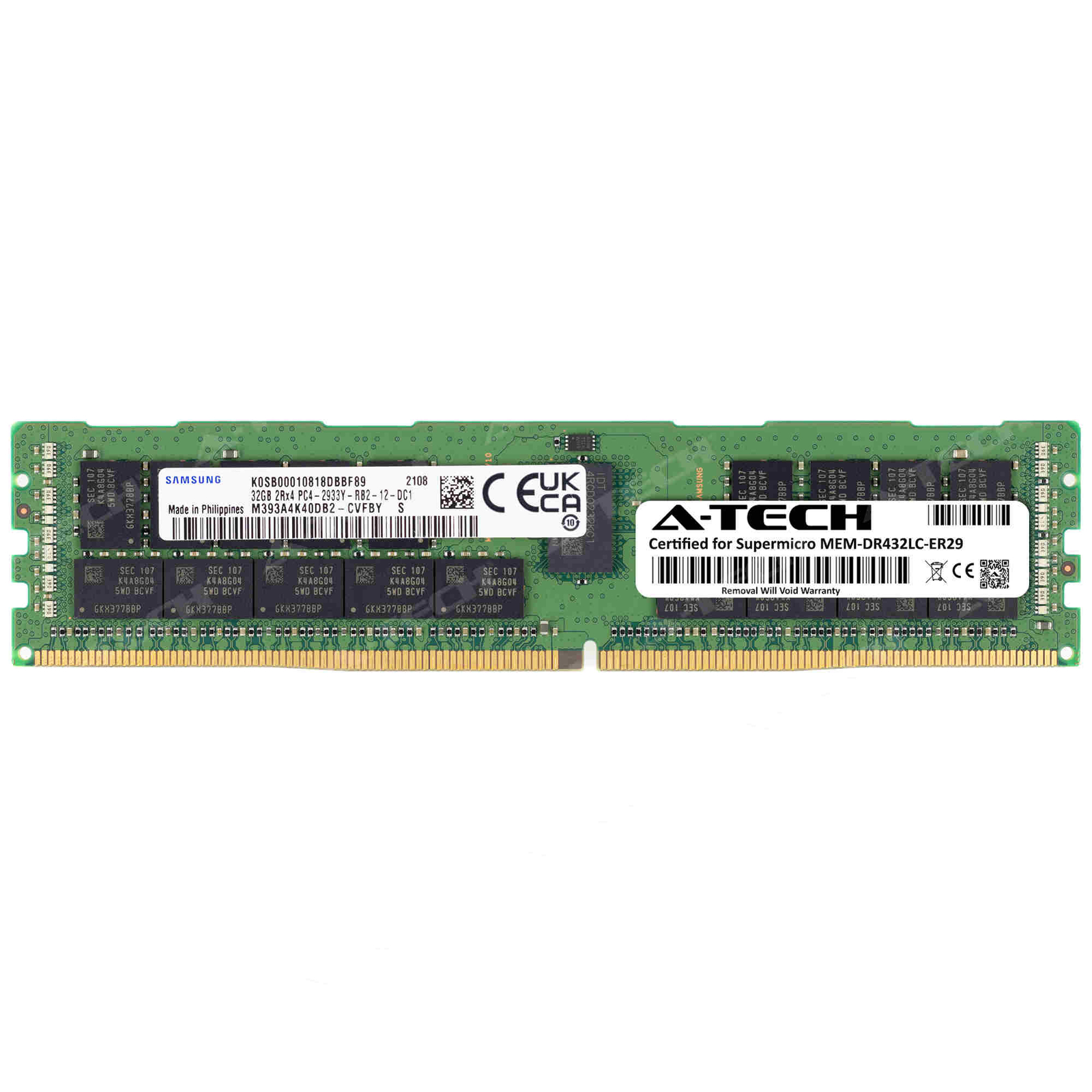 32GB PC4-23400 RDIMM Replacement for Supermicro MEM-DR432LC-ER29 Memory RAM