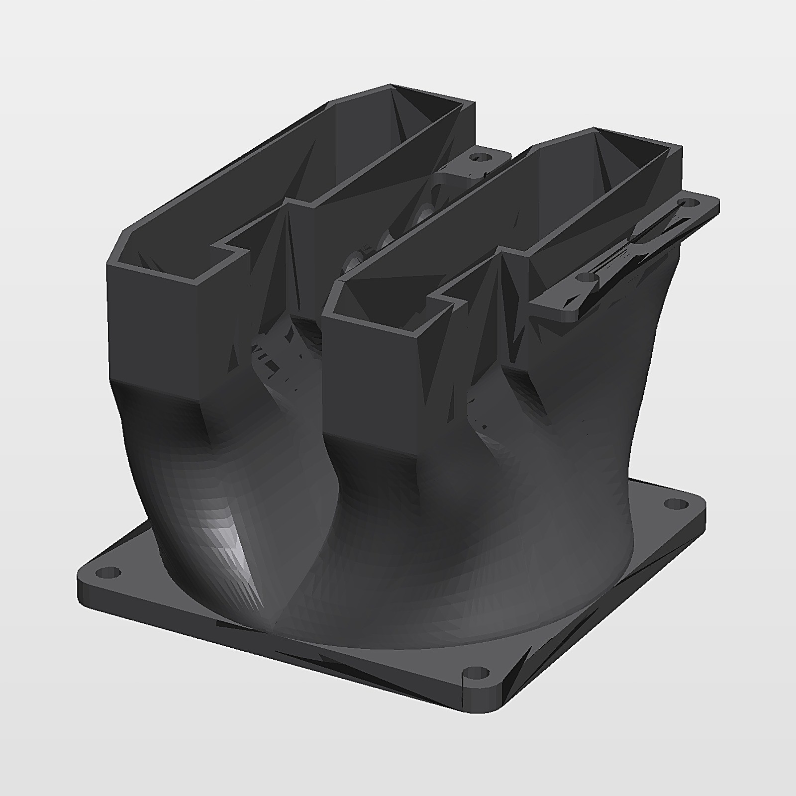 Fan Mount Shroud for Nvidia Tesla P40 K40 Dual GPU 80mm Fan Adapter 3D Printed