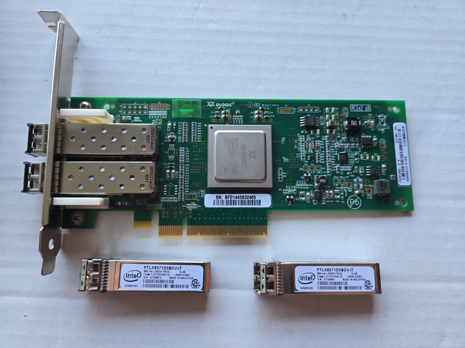 QLogic QLE2562 Dual Port PCIe 8GB Host Bus Adapter w60