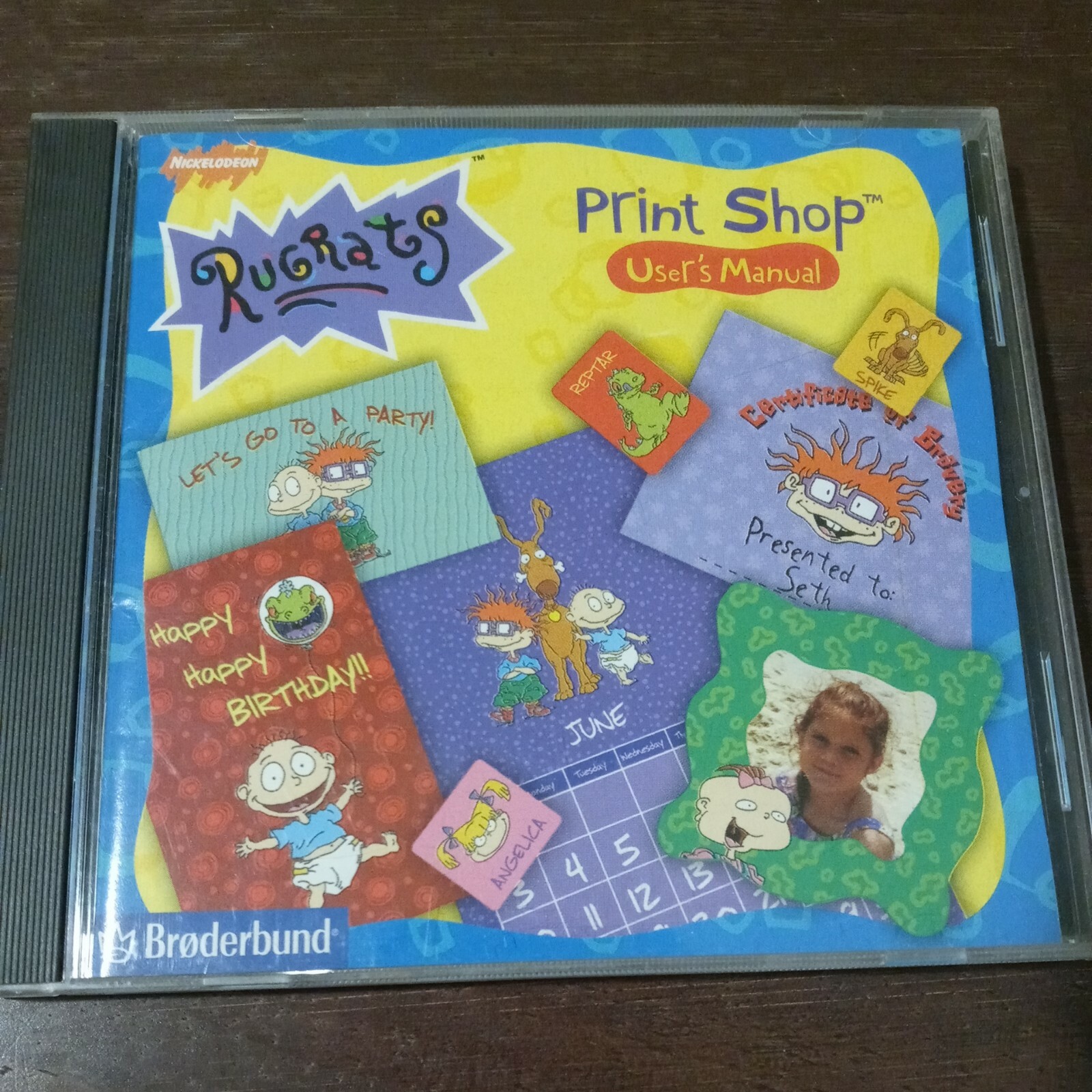 Broderbund Nickelodeon Rugrats Print Shop CD & Users Manual Windows PC 