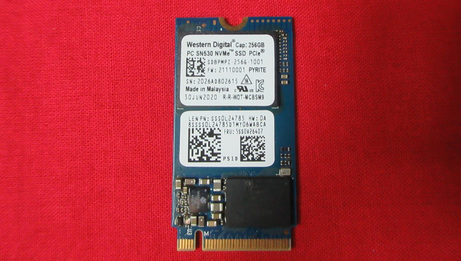 OEM WESTERN DIGITAL PC SN530 NVMe PCIe 256GB SSD SDSDBMPZ-256G-1001