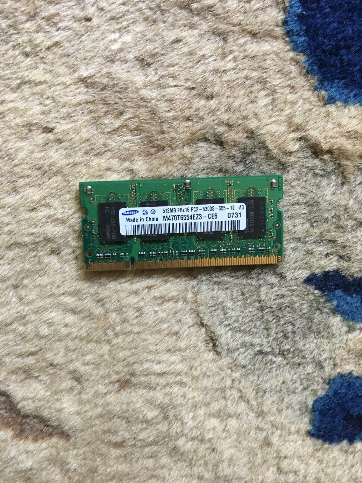 Samsung Laptop Memory M470T6554EZ3-CE6 512MB 2Rx16 PC2-5300S-555-12-A3 RAM