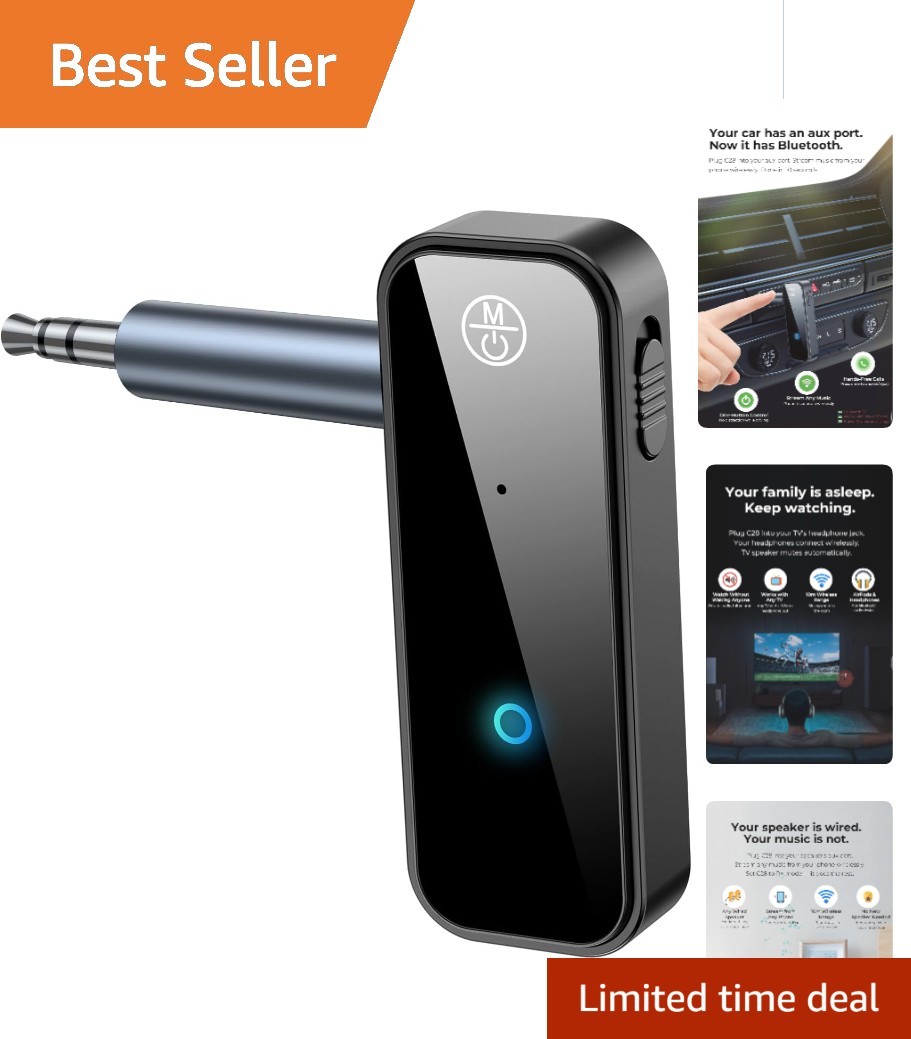 Plug & Play Bluetooth 5.0 Transmitter-Receiver for Vintage Stereo Systems