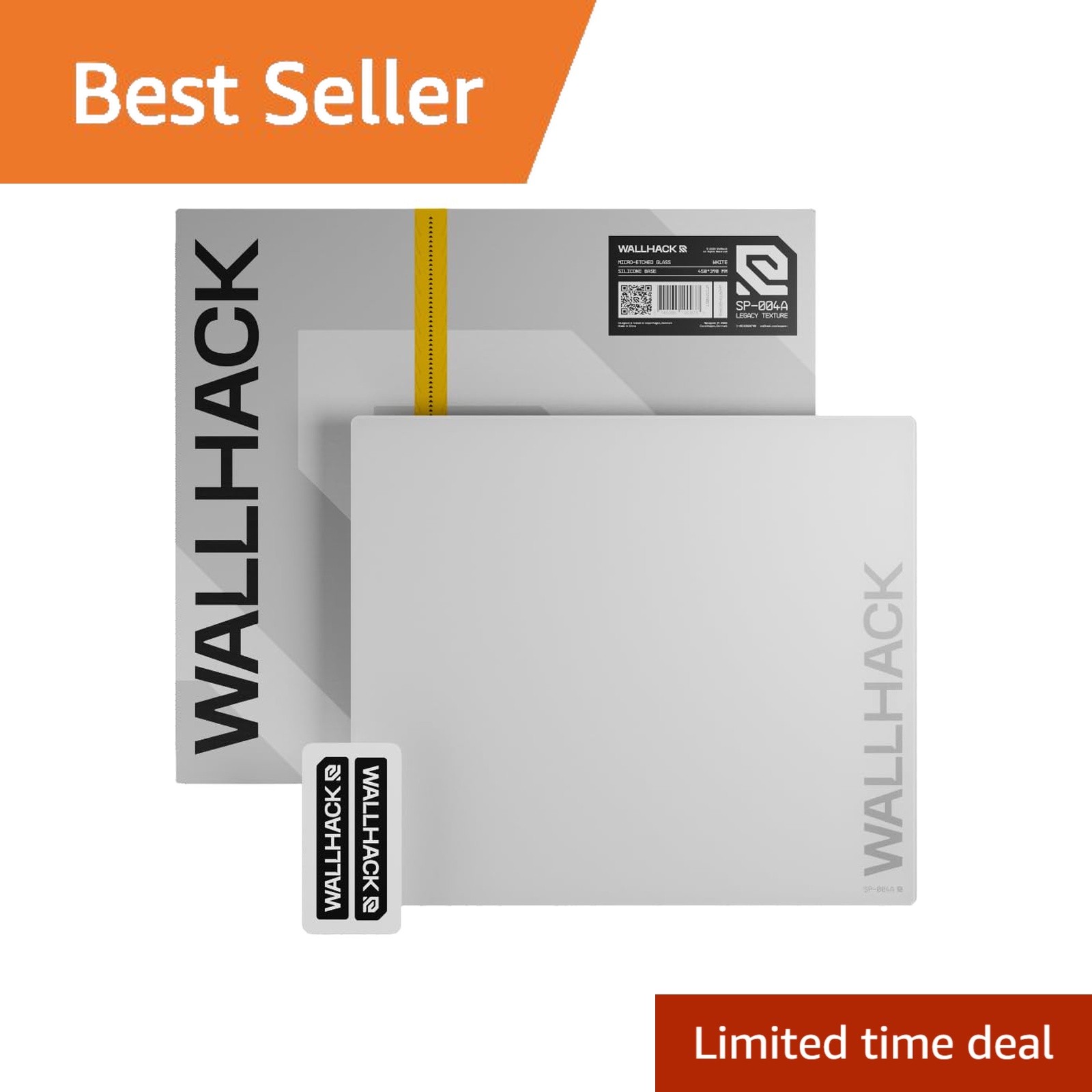 Wallhack SP-004A glass mouse pad white 15.4x17.7