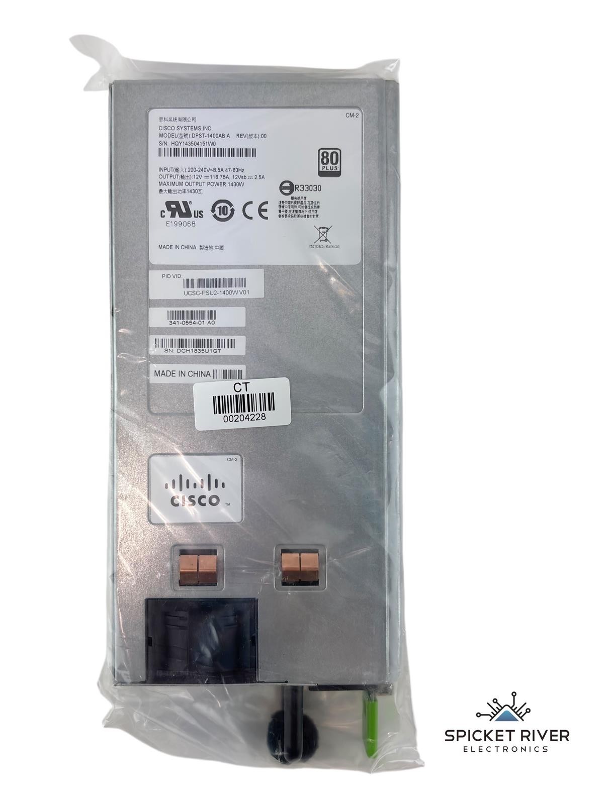 NEW - Open Box - Cisco DPST-1400AB A 1400W Power Supply UCSC-PSU2-1400W V01
