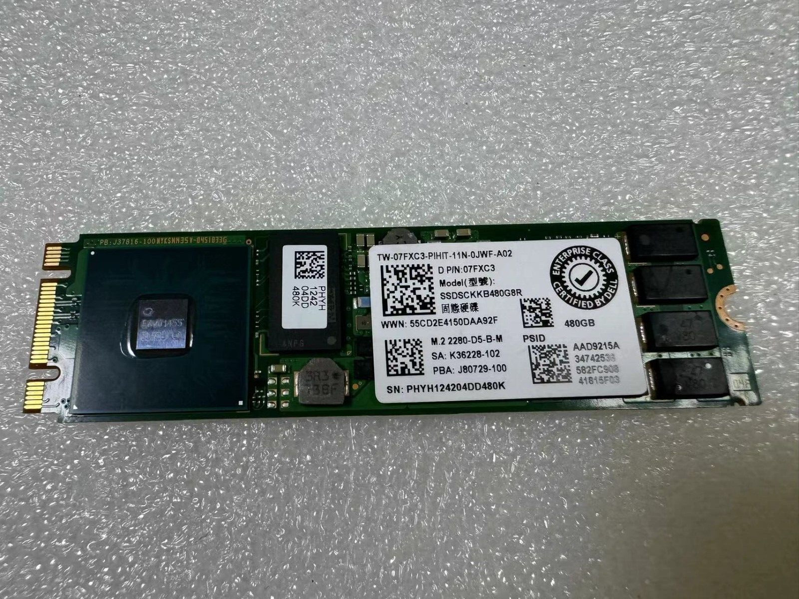 Dell 7FXC3  WCP9P  480GB M.2 2280 SATA SSD Intel SSDSCKKB480G8R 07FXC3 BOSS Card