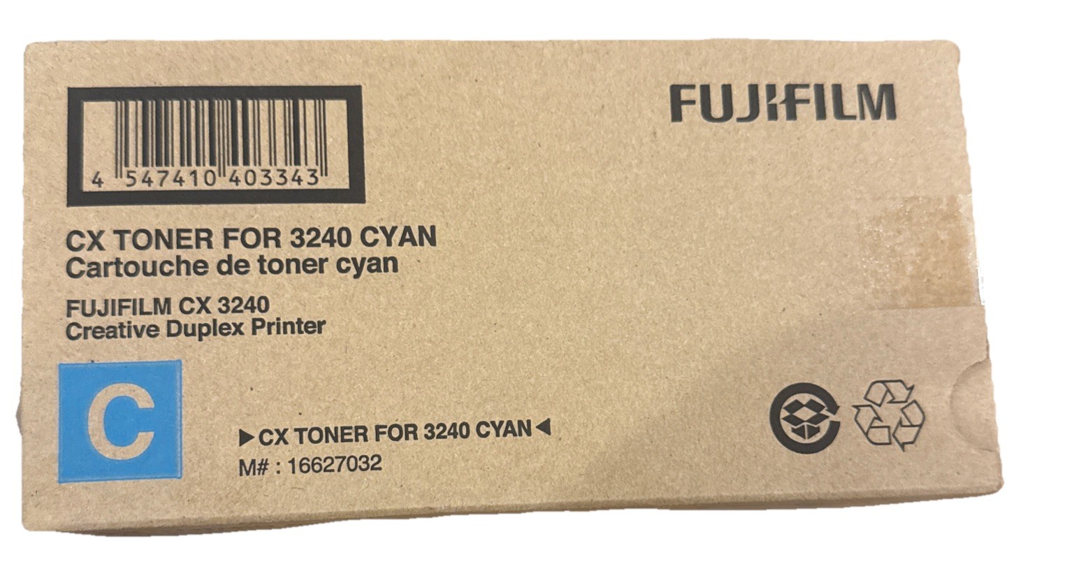Fujifilm CX Toner For 3240 Cyan Model CT203195 Fuji Film New