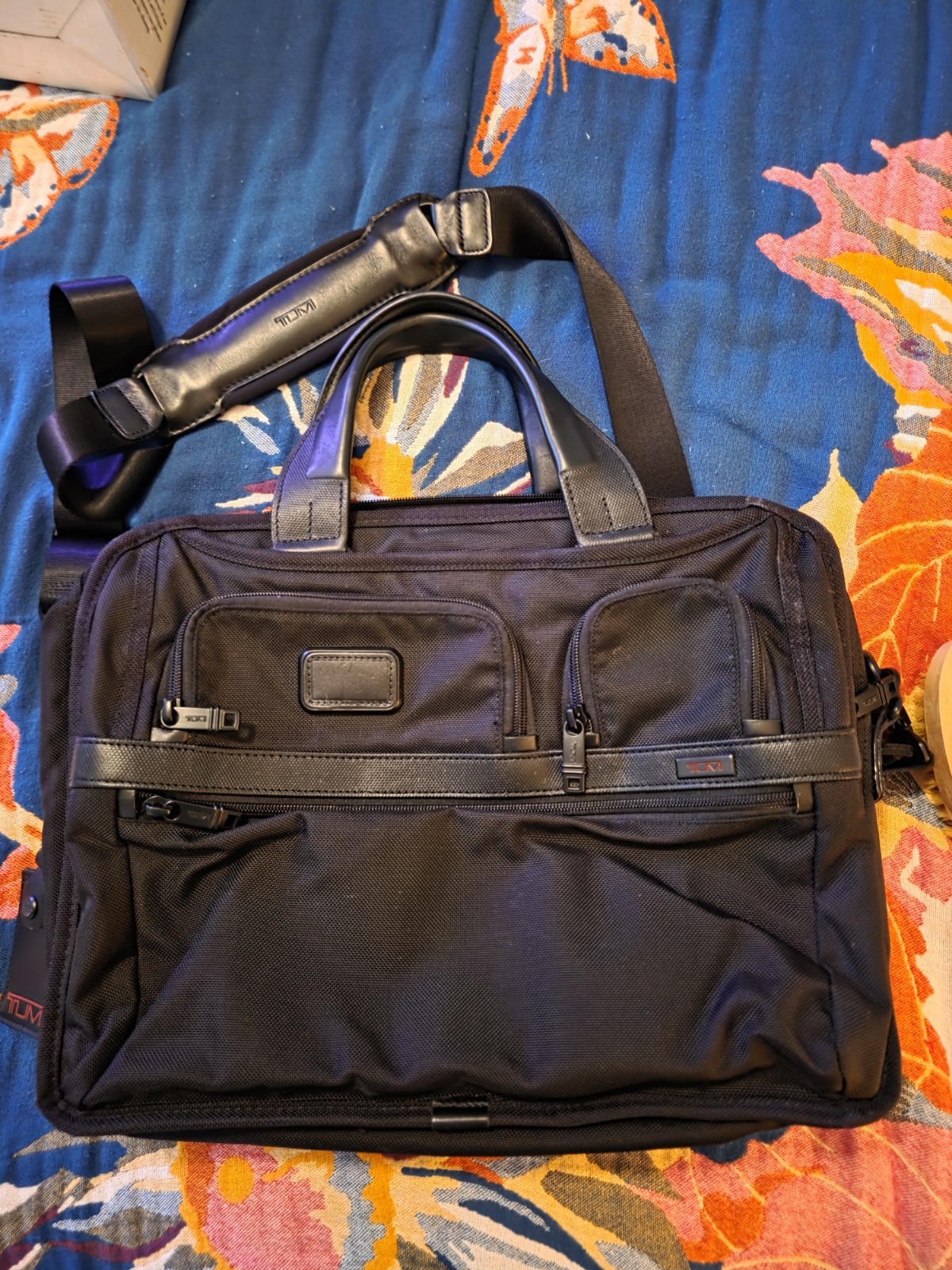 TUMI ALPHA II 2 Portfolio Briefcase carry-on Business bag Black Ballistic Nylon