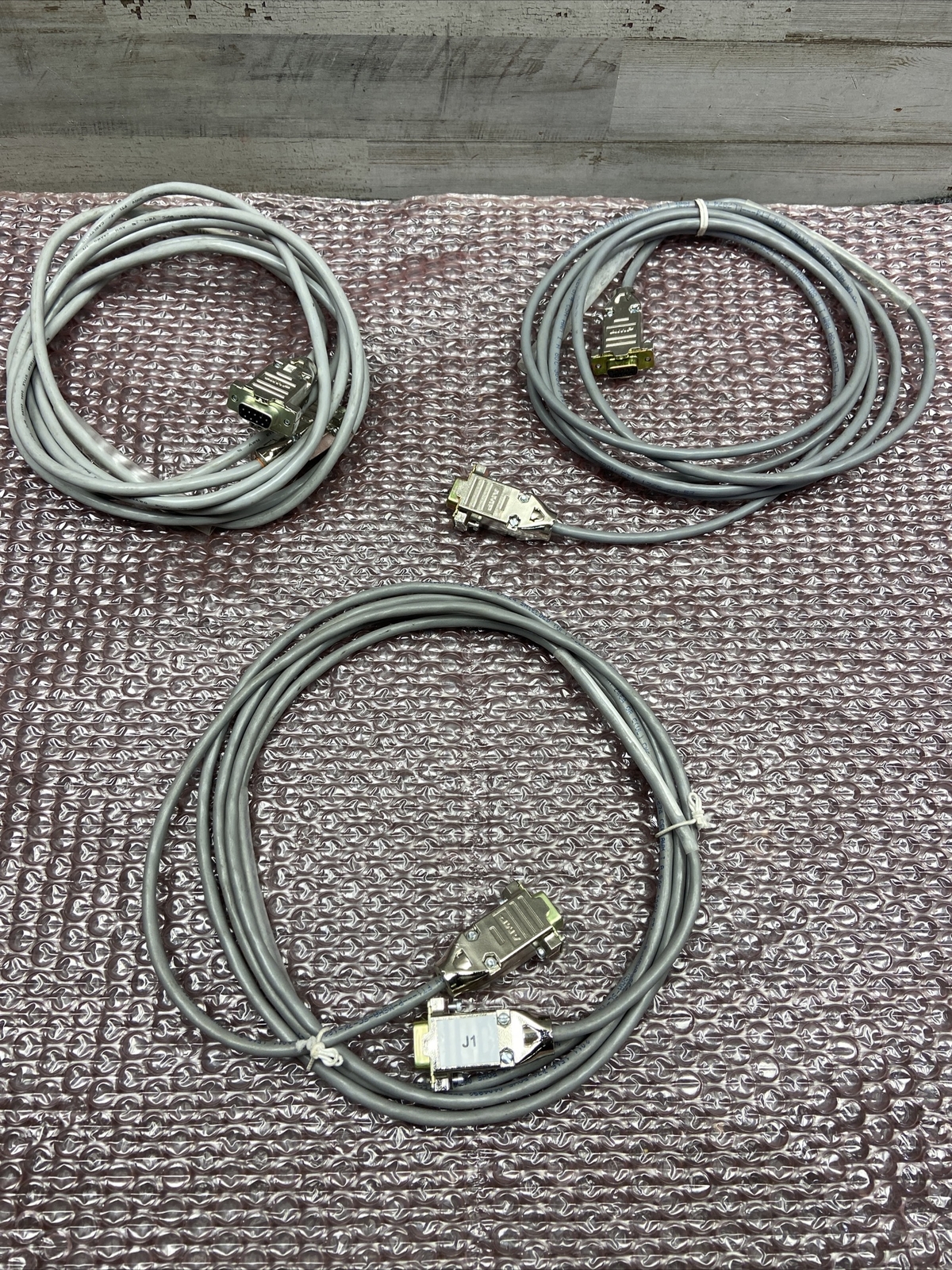 Lot of 3 AMP Cables 9 PIN Female to 9 Pin Female - 10 ft Length 