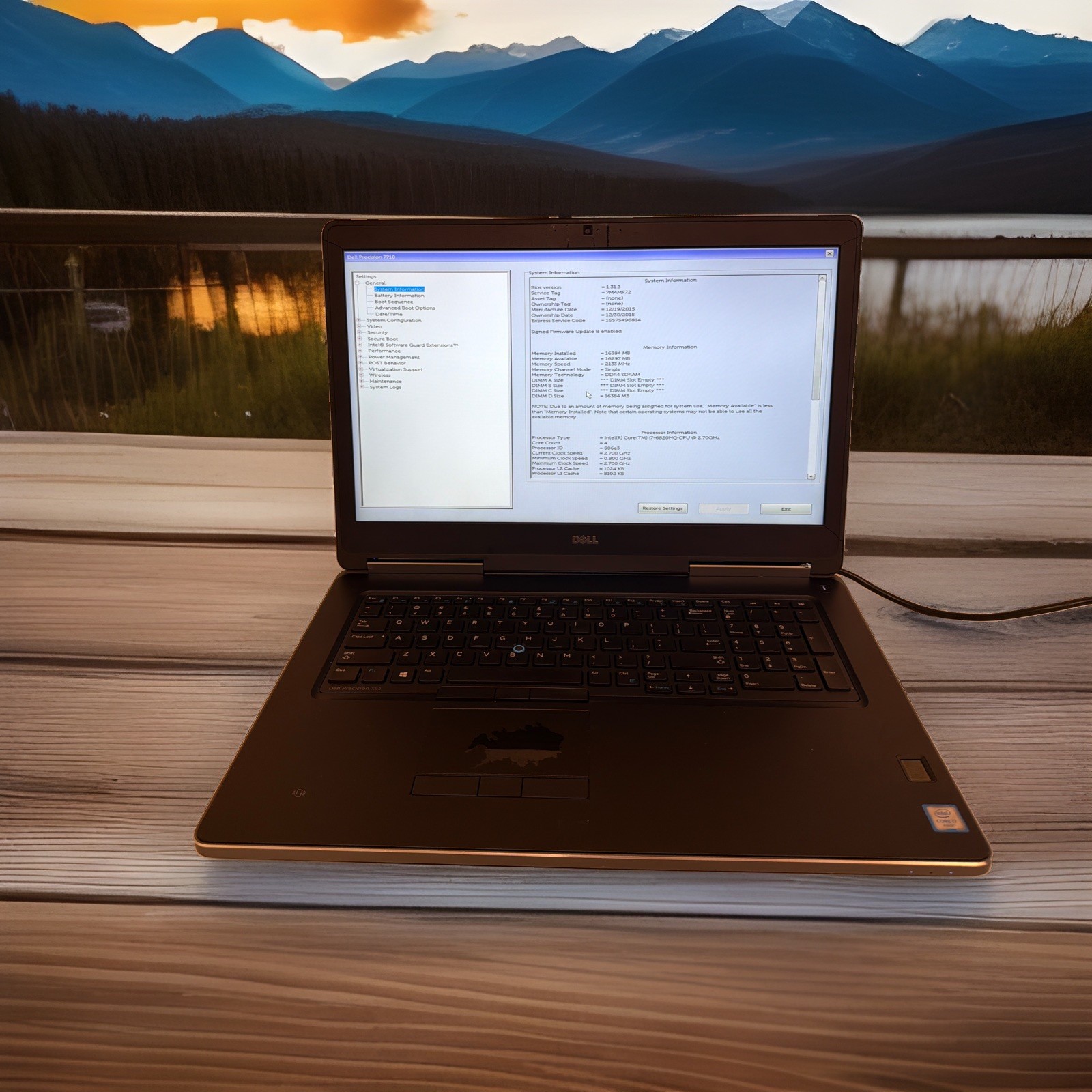 Dell Precision 7710 17.3" i7-6820HQ 16GB DDR4 NO SSD/OS - Poor Battery - Working