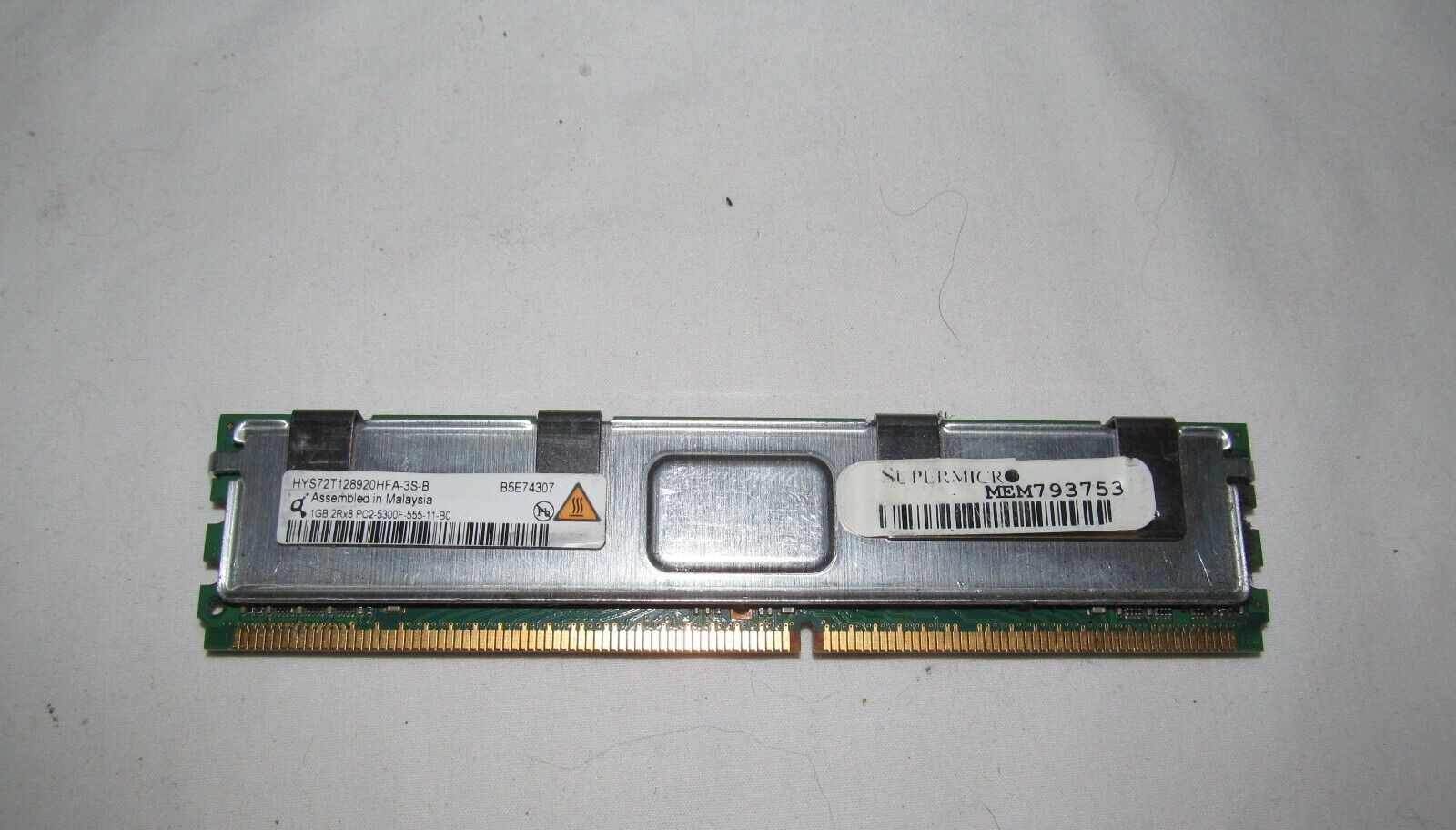 SL PERMICRO 1GB PC2-5300F-555-11-BO Memory HYS72T128920HFA-3S-B