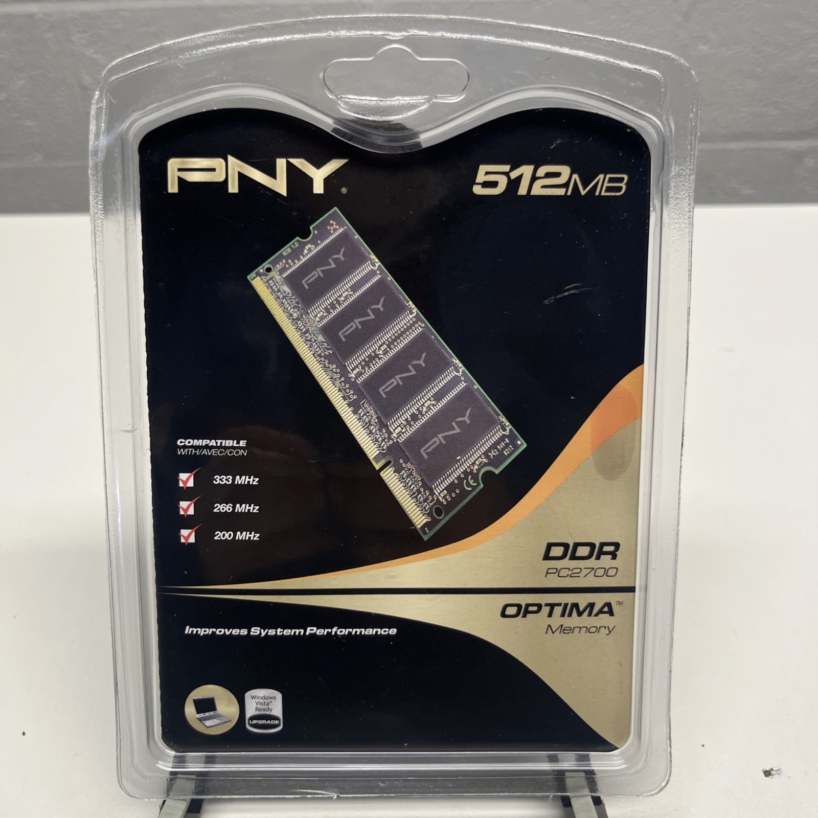 PNY Optima 512MB DDR PC2700 Desktop Memory 333MHz 266MHz 200MHz