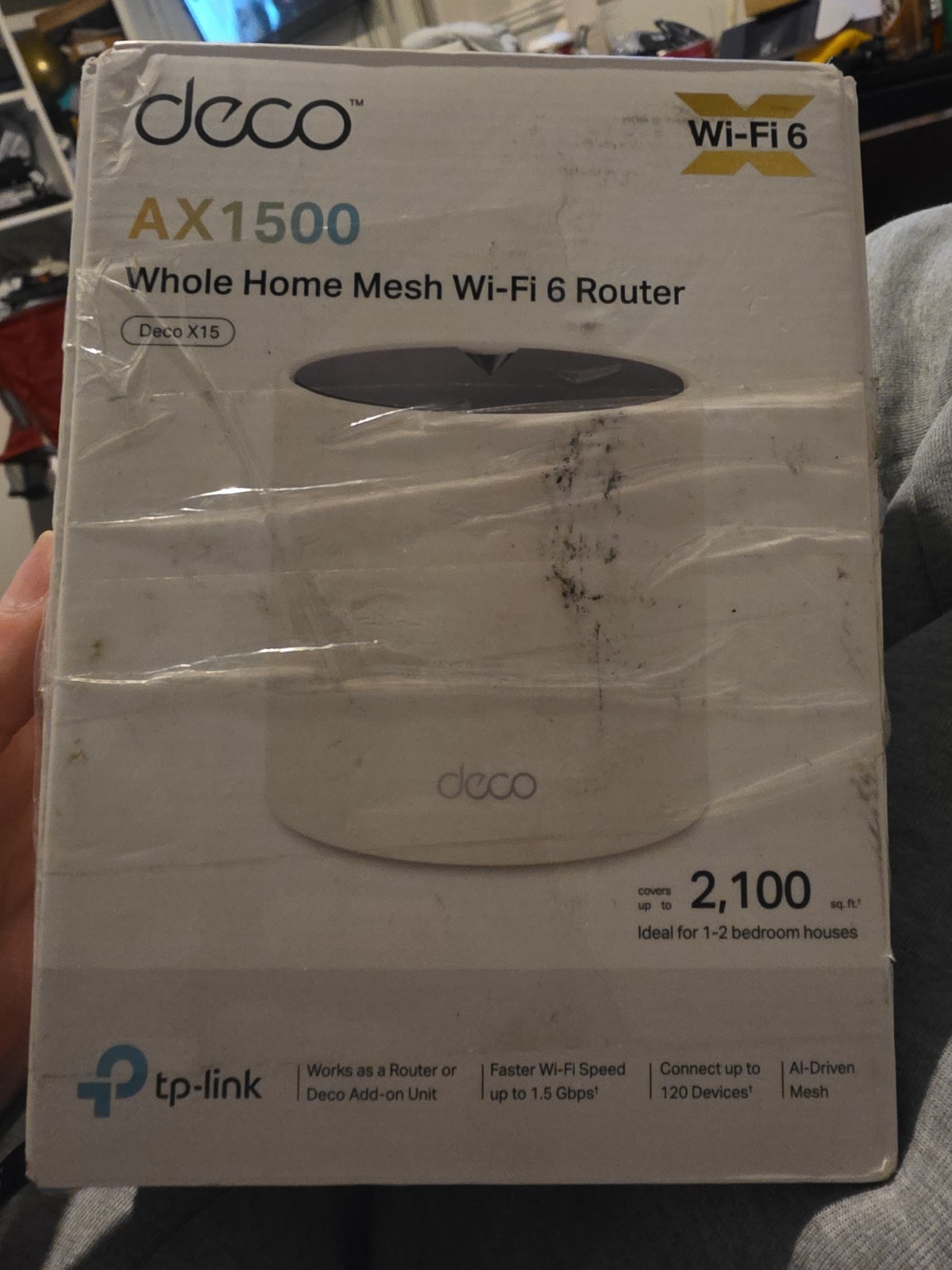 TP-Link Deco X15 AX1500 WiFi 6 Mesh System Dual Band 2100 Sq Ft
