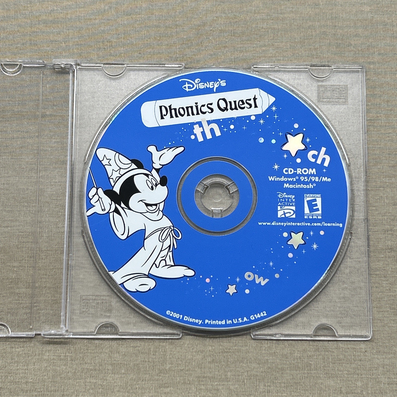 Disney's Phonics Quest (CD-ROM 2001) Kids Disney Learning Age 5-8 Educational +