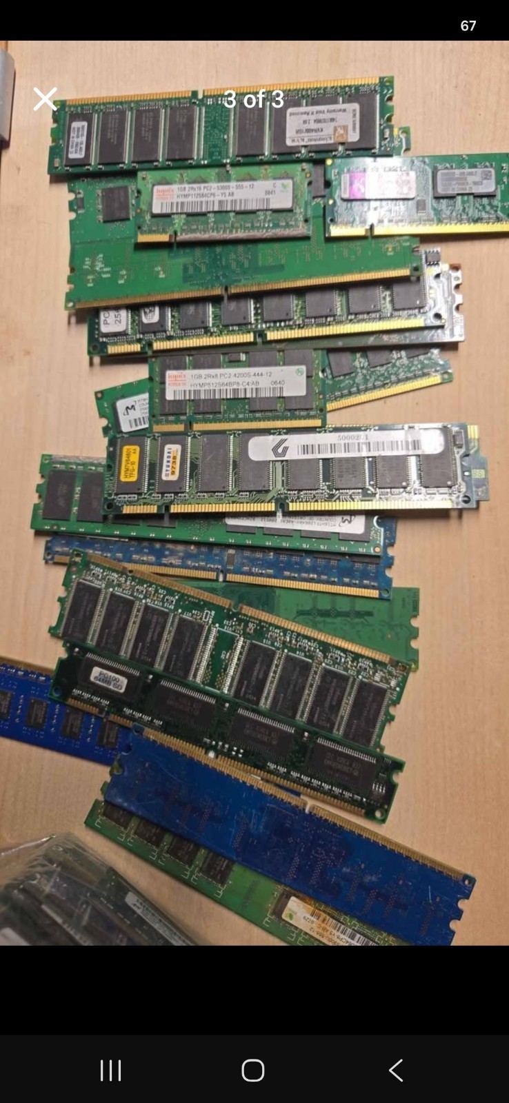 Assorted Lot of Mixed RAM Sticks + CPU’s For Scrap Gold Recovery- 3.9 lbs