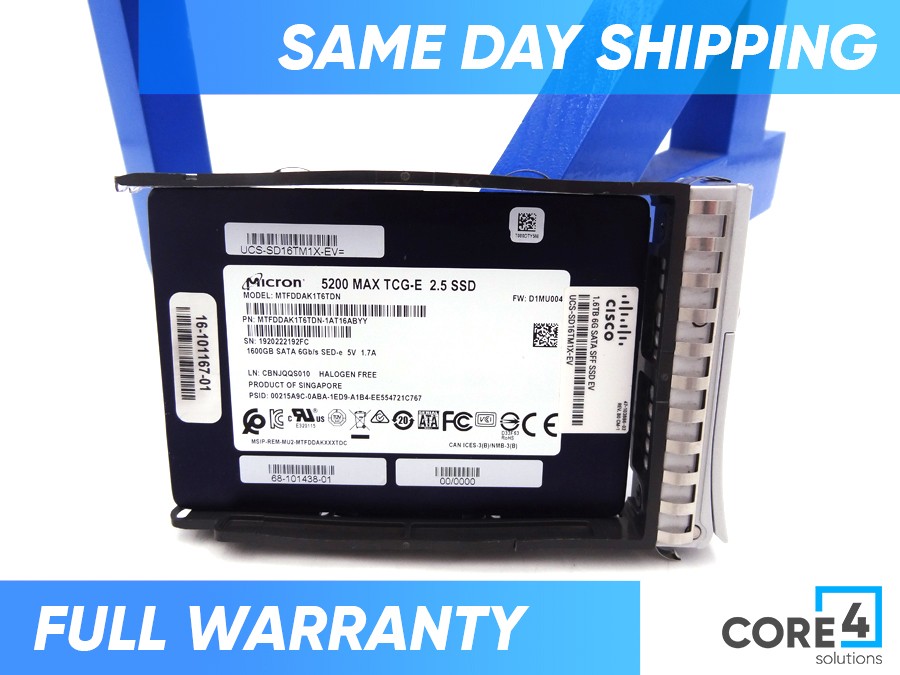 CISCO UCS-SD16TM1X-EV 1.60 TB SOLID STATE D68-10141