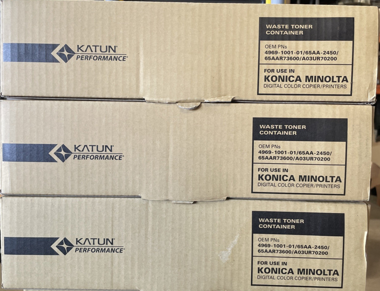 LOT OF 3 - New Katun Performance Waste Toner Container, P/N 4969-1001-01 / 65AA