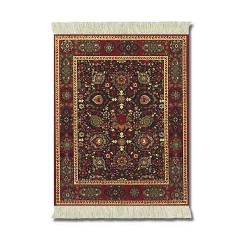 FiberLok Mouse Rug Rosette Palmette Replica Metropolitan Museum 7"x10.25" USA
