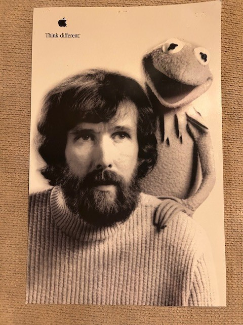 Original 1998 Jim Henson Kermit Frog Apple Think Different Poster 