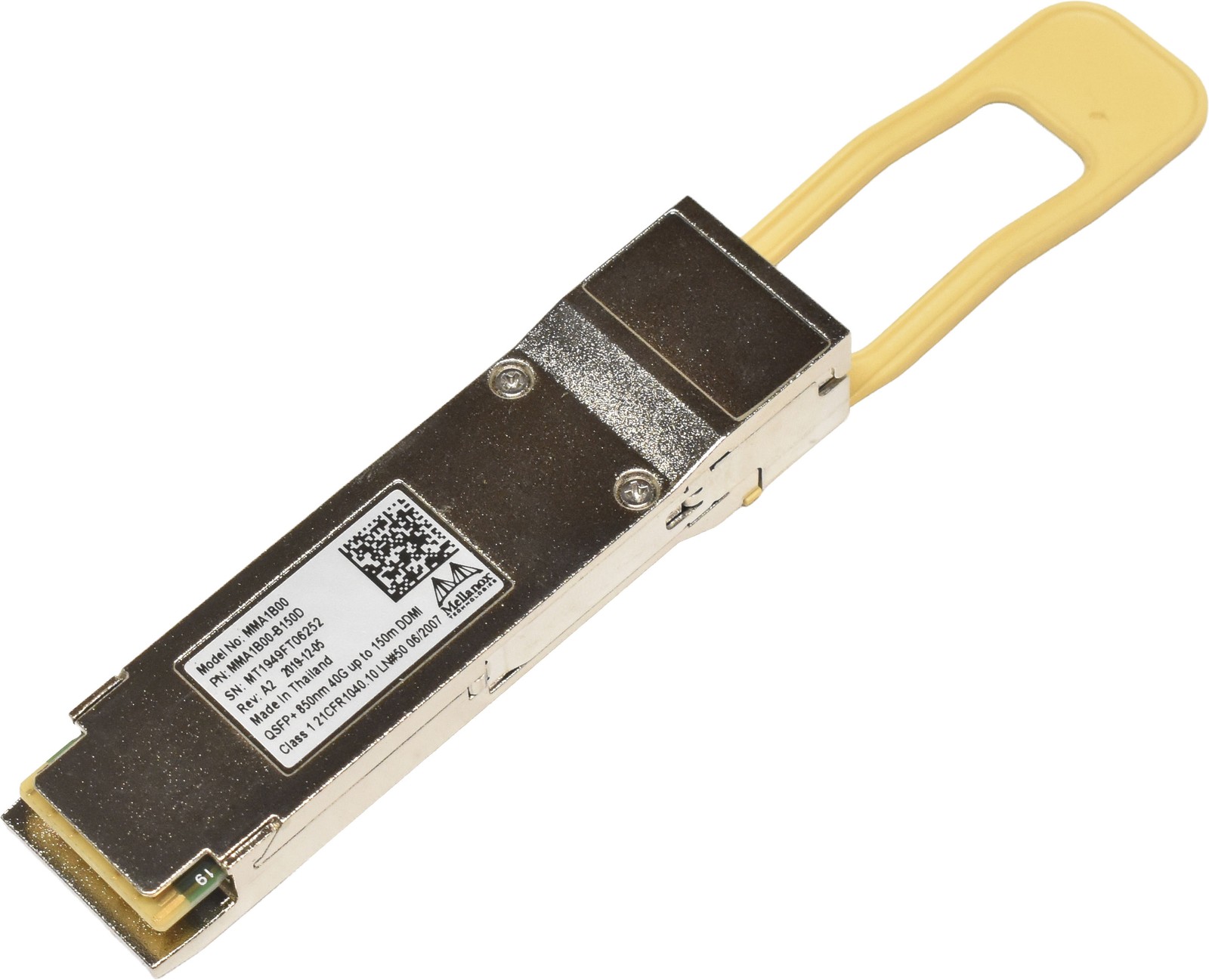 Mellanox MMA1B00 40G 150m DDMI 850nm QSFP+ Transceiver Module MMA1B00-B150D