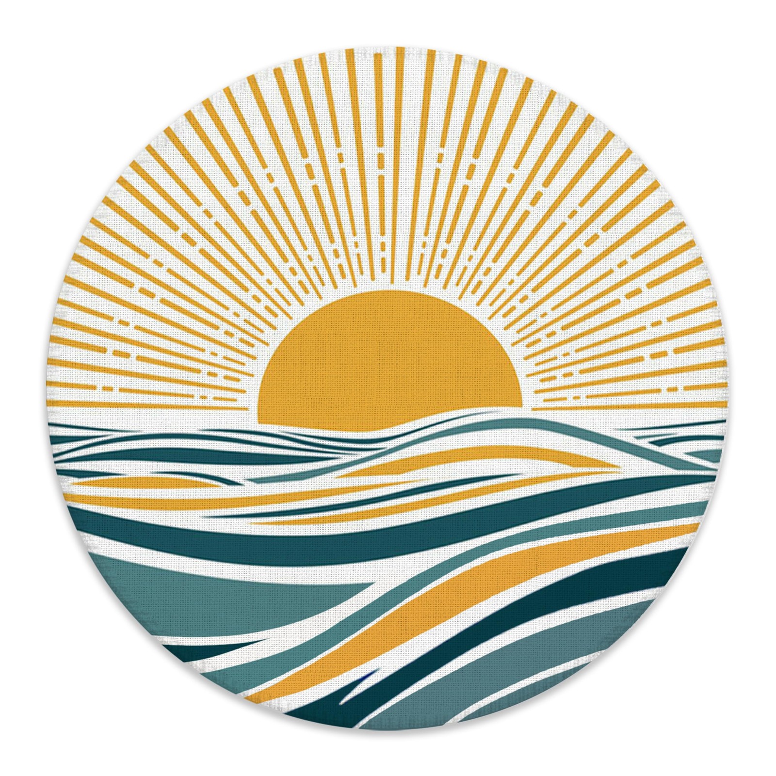 BILLAION Boho Abstract Sun Mouse Pad for Desk, Mid Century Modern Minimalist ...