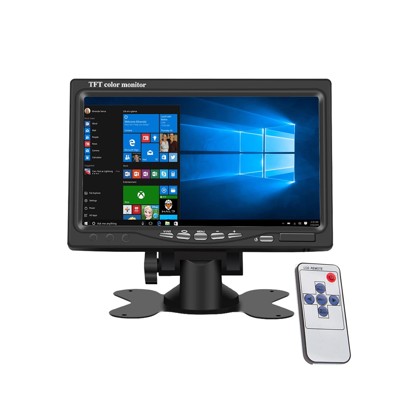Yasoca 7 inch Portable Small HD 1080P VGA Monitor, Mini Screen 1024x600, HDMI...
