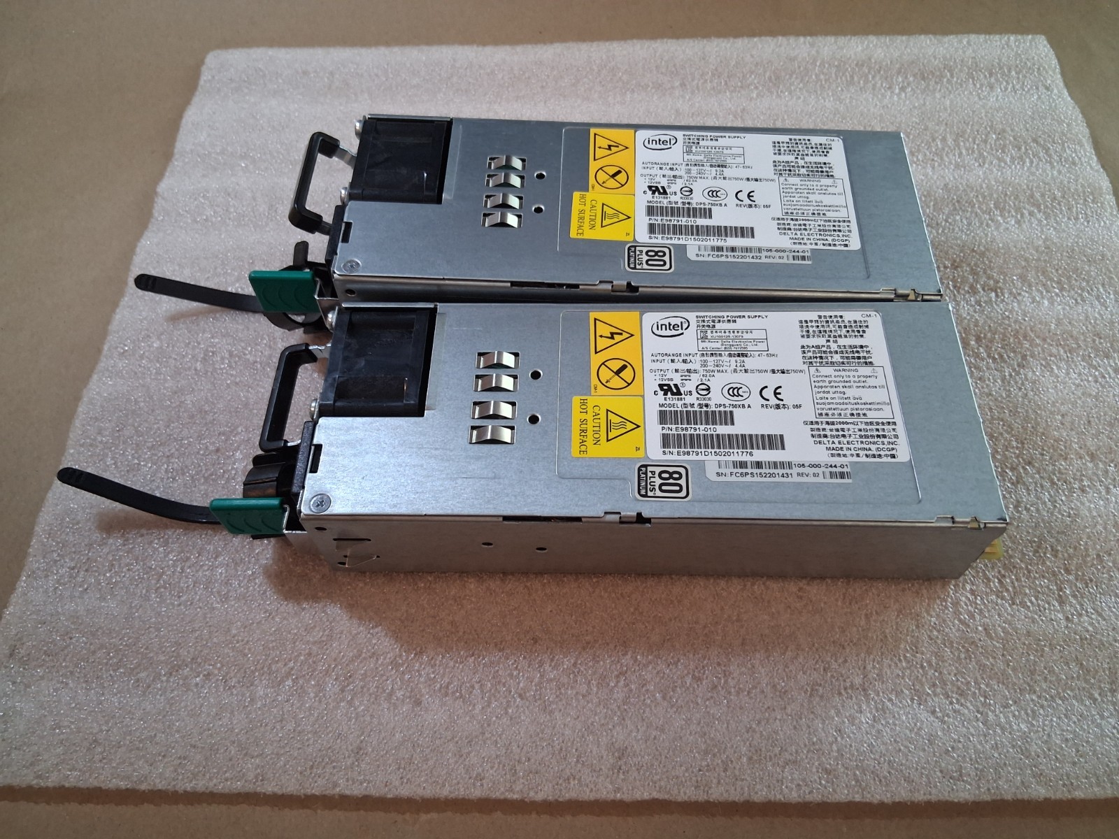 LOT OF 2  Intel Delta Switching Power Supply E98791-010 DPS-750XB 750w