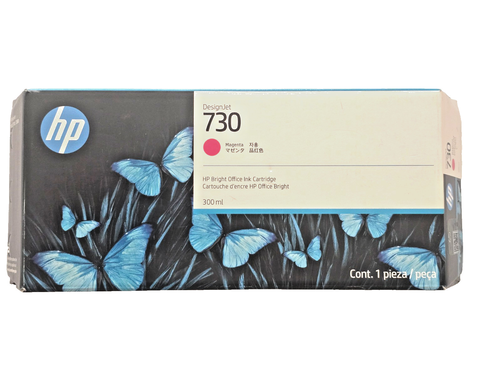 Genuine HP 730 Magenta High Yield DesignJet Ink Cartridge 300ml P2V69A (12/2027)