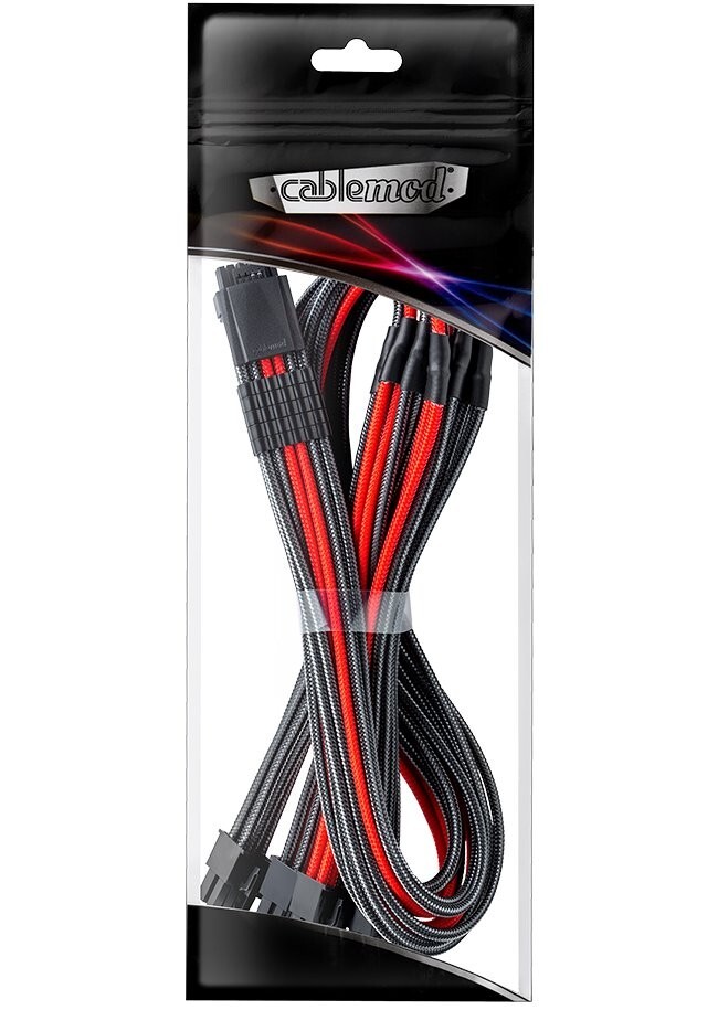 CableMod C-Series Pro ModMesh Sleeved 12V-2x6 12VHPWR 90° StealthSense PCIe Cabl