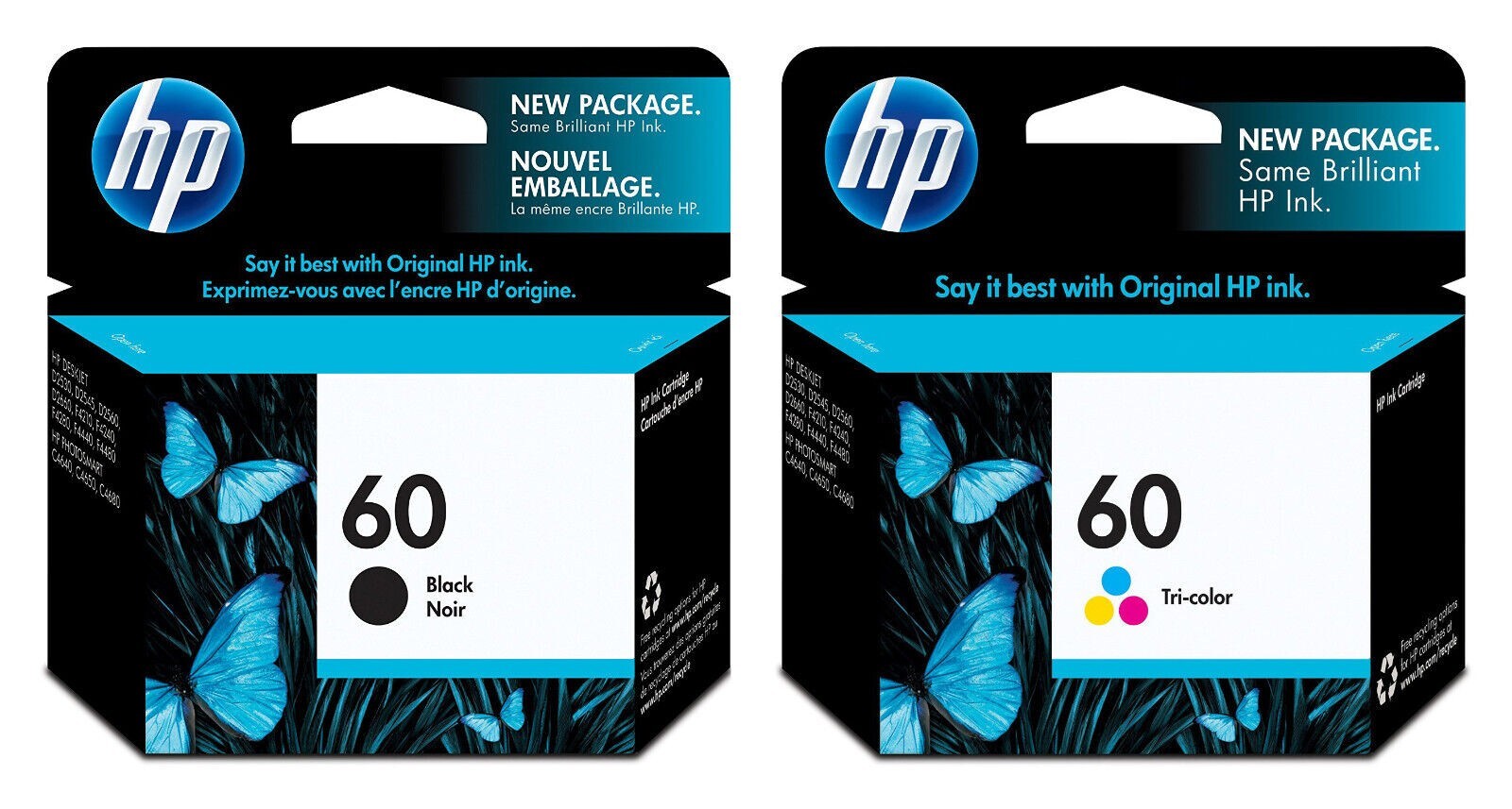 GENUINE NEW HP 60 (CC640WN/CC643WN) Black Color Ink Cartridge