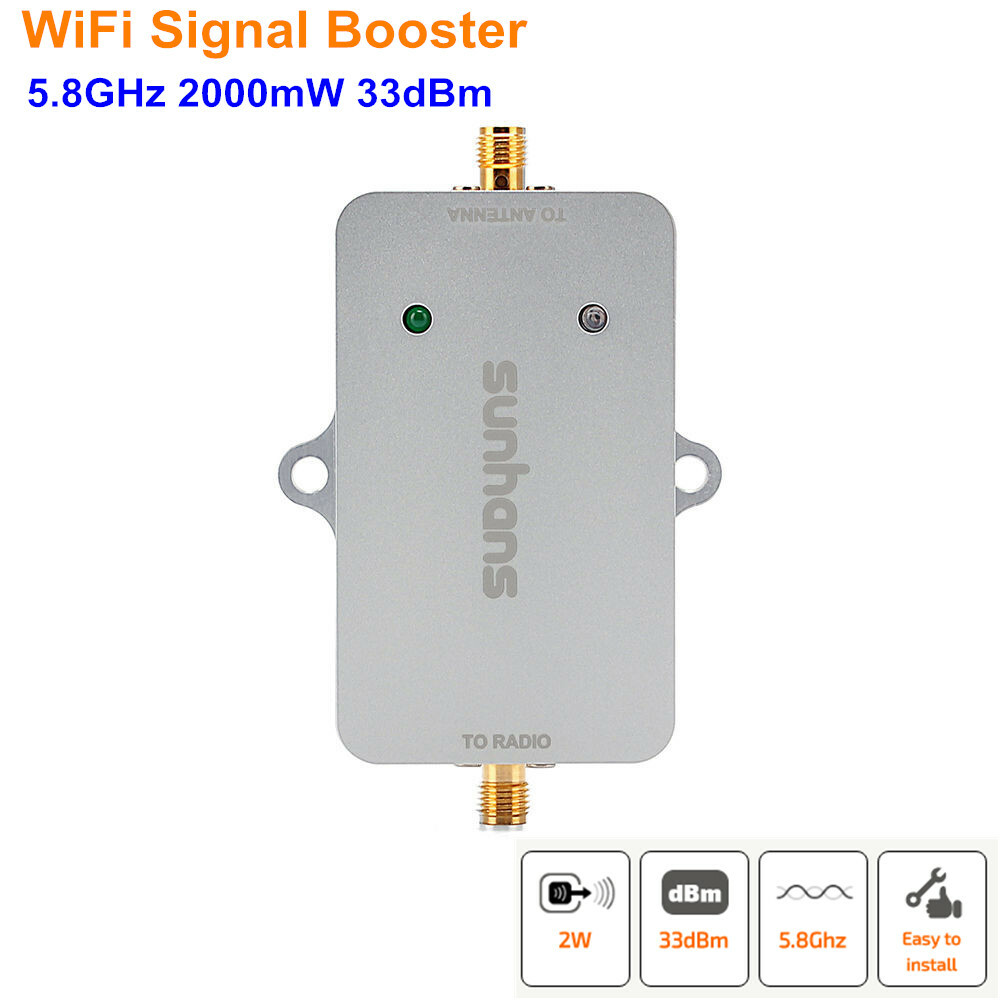 Sunhans 2000mW 5.8GHz Indoor WiFi Signal Booster Wireless FPV Range Amplifier