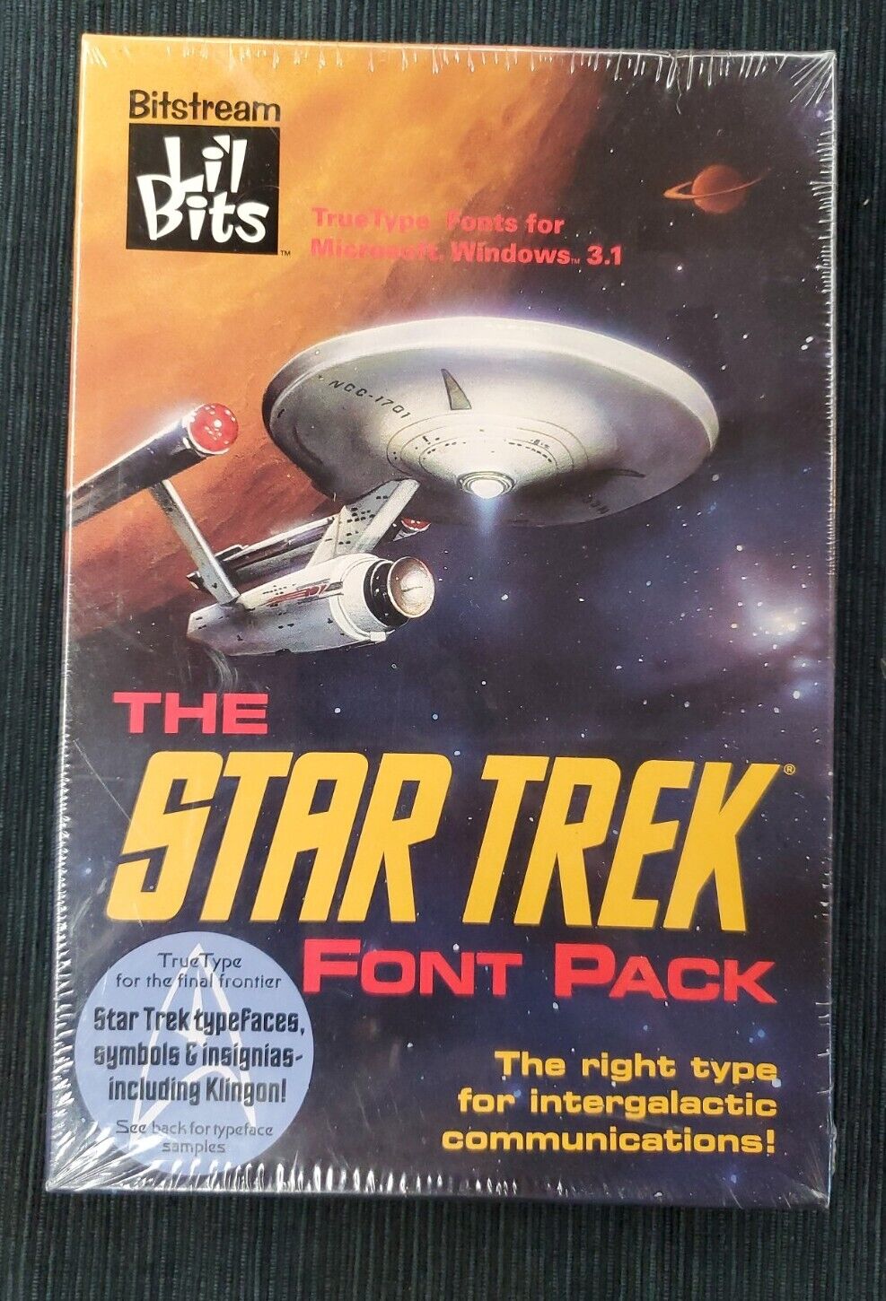 1992 New The Star Trek Font Pack MS-DOS Or Windows 3.1 Computer SEALED BRAND NEW