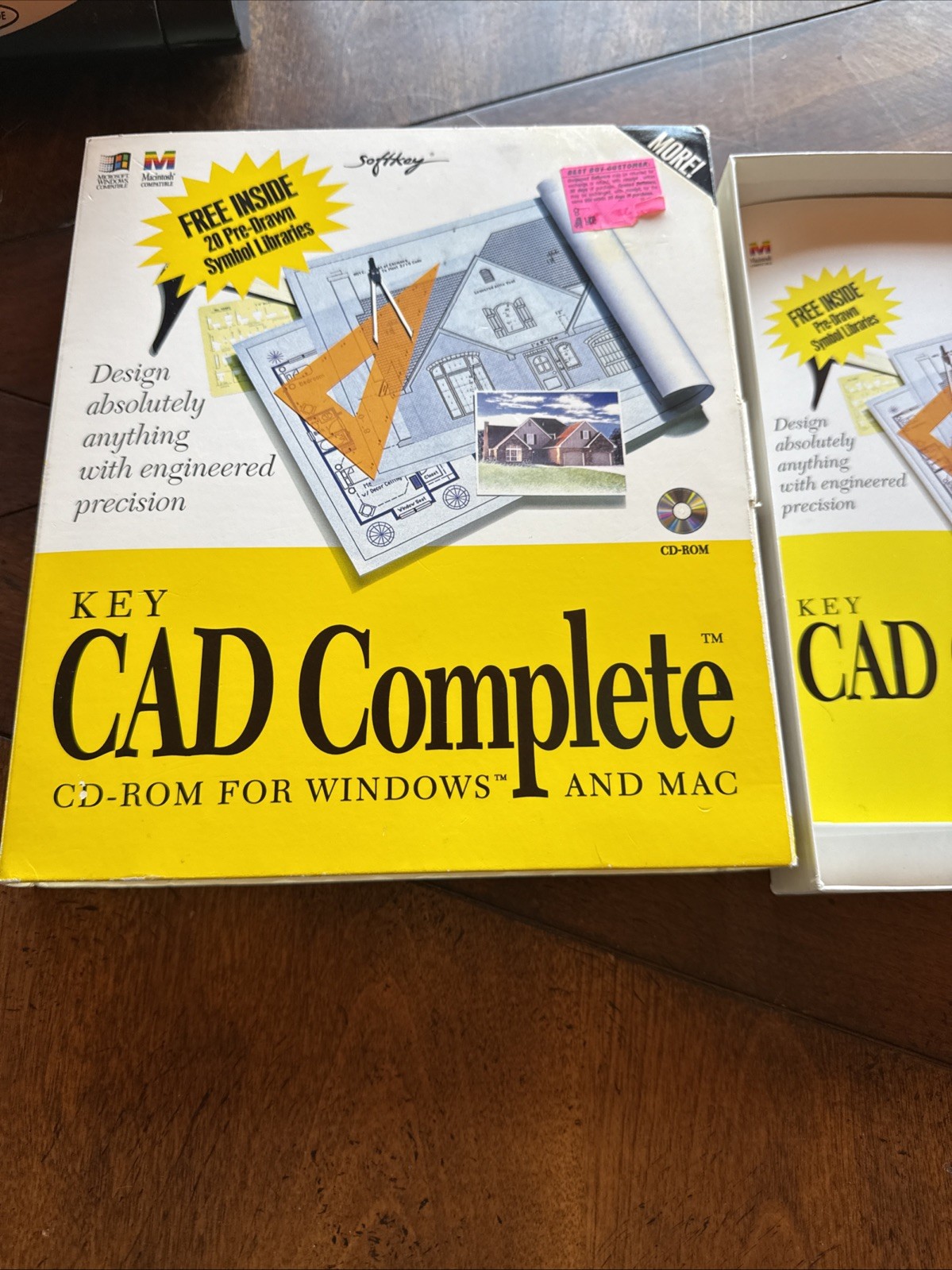 Key CAD Complete CD-Rom Software by SoftKey for Windows 95/3.1 & MAC 1994 Sealed