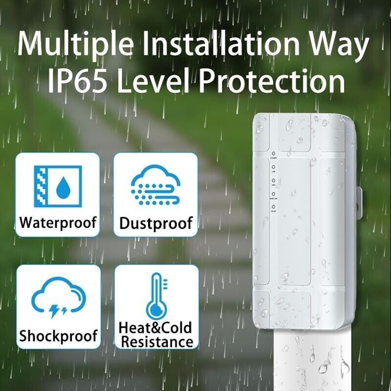 Dbit 300Mbps Outdoor IP65 Waterproof 4G LTE CPE 360° WiFi Router + SIM Card Slot