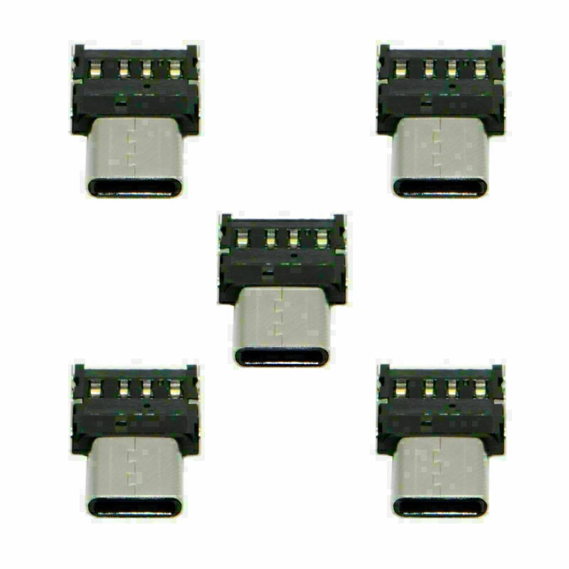 Xiwai 5pcs USB 2.0 OTG - Ultra Mini Type-C USB-C Adapter  Phone Device Cablecc