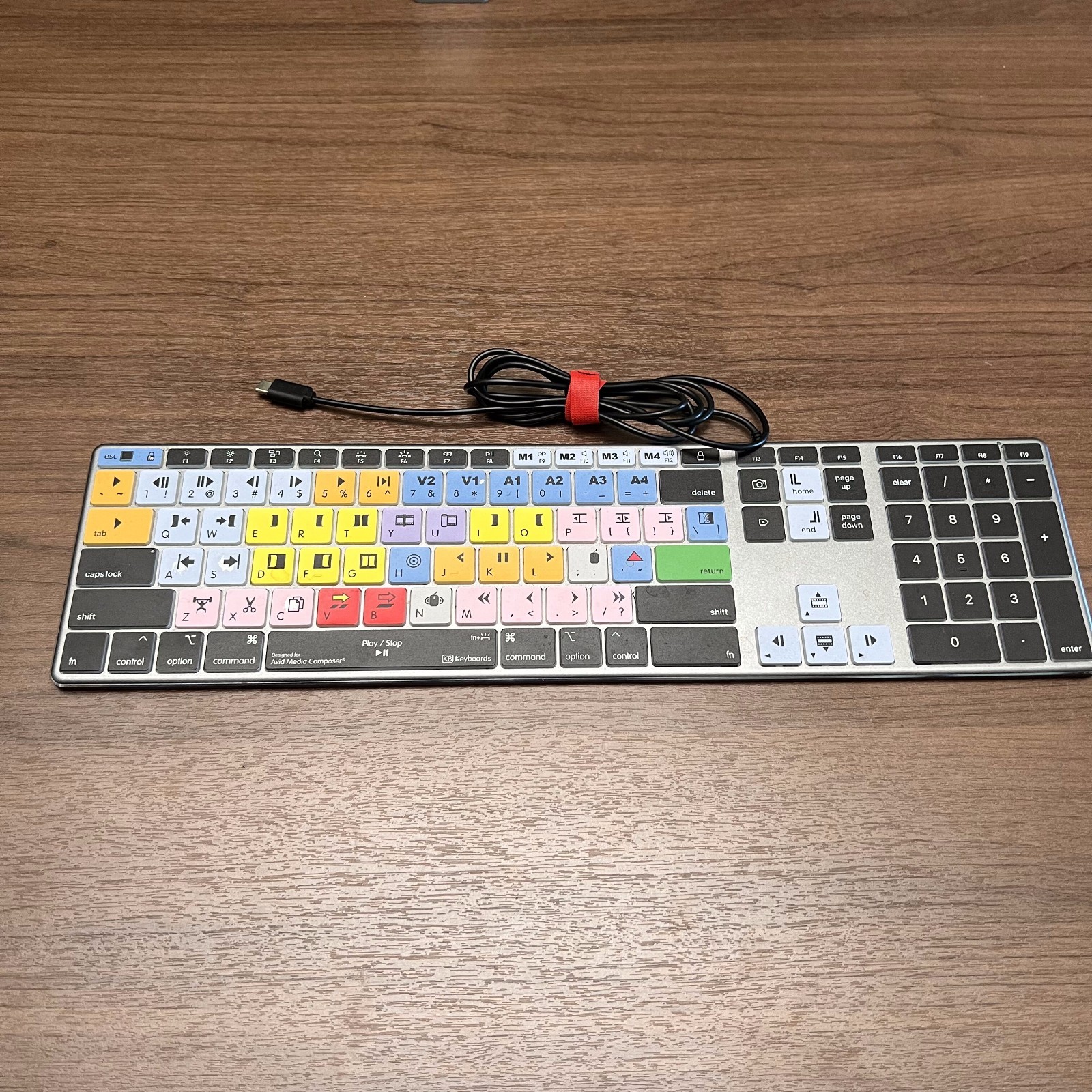 Lot of 2 KB Covers Avid Media Composer Backlit Shortcut Keyboards Mac USB-C