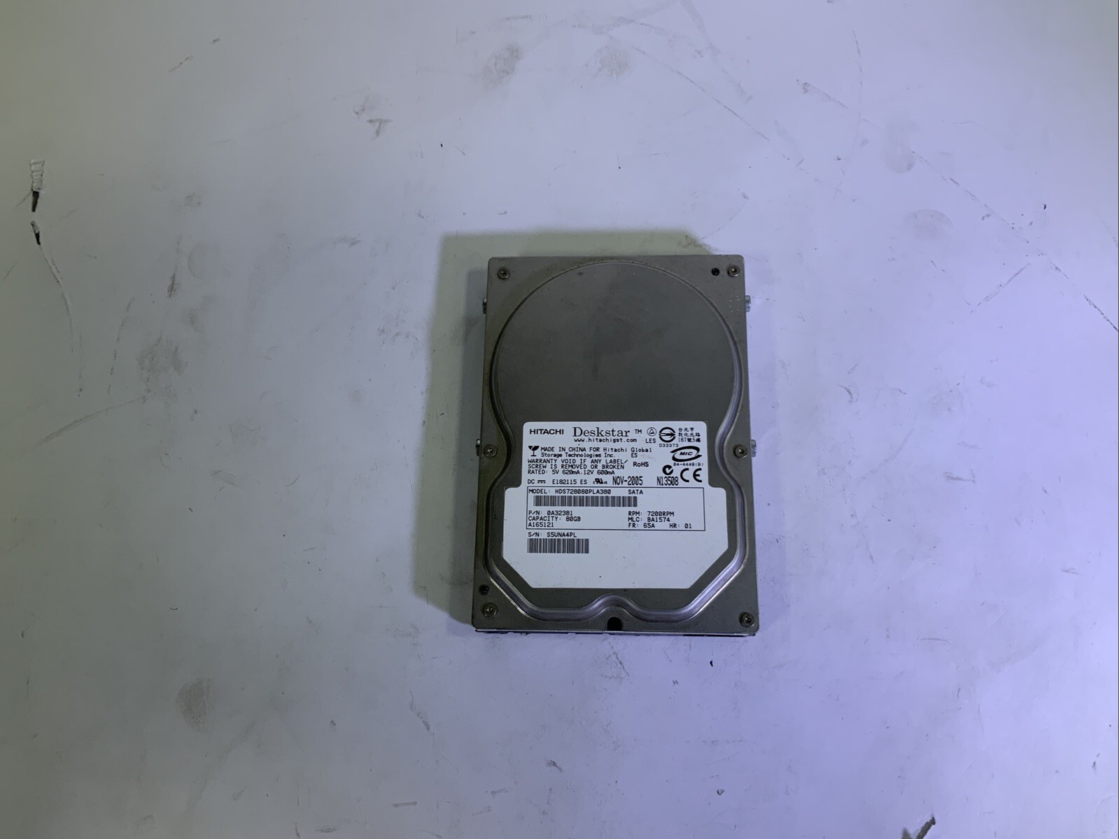 Hitachi GST Deskstar HDS728080PLA380 80GB 7200 RPM 8MB Cache - NGJJ A3B
