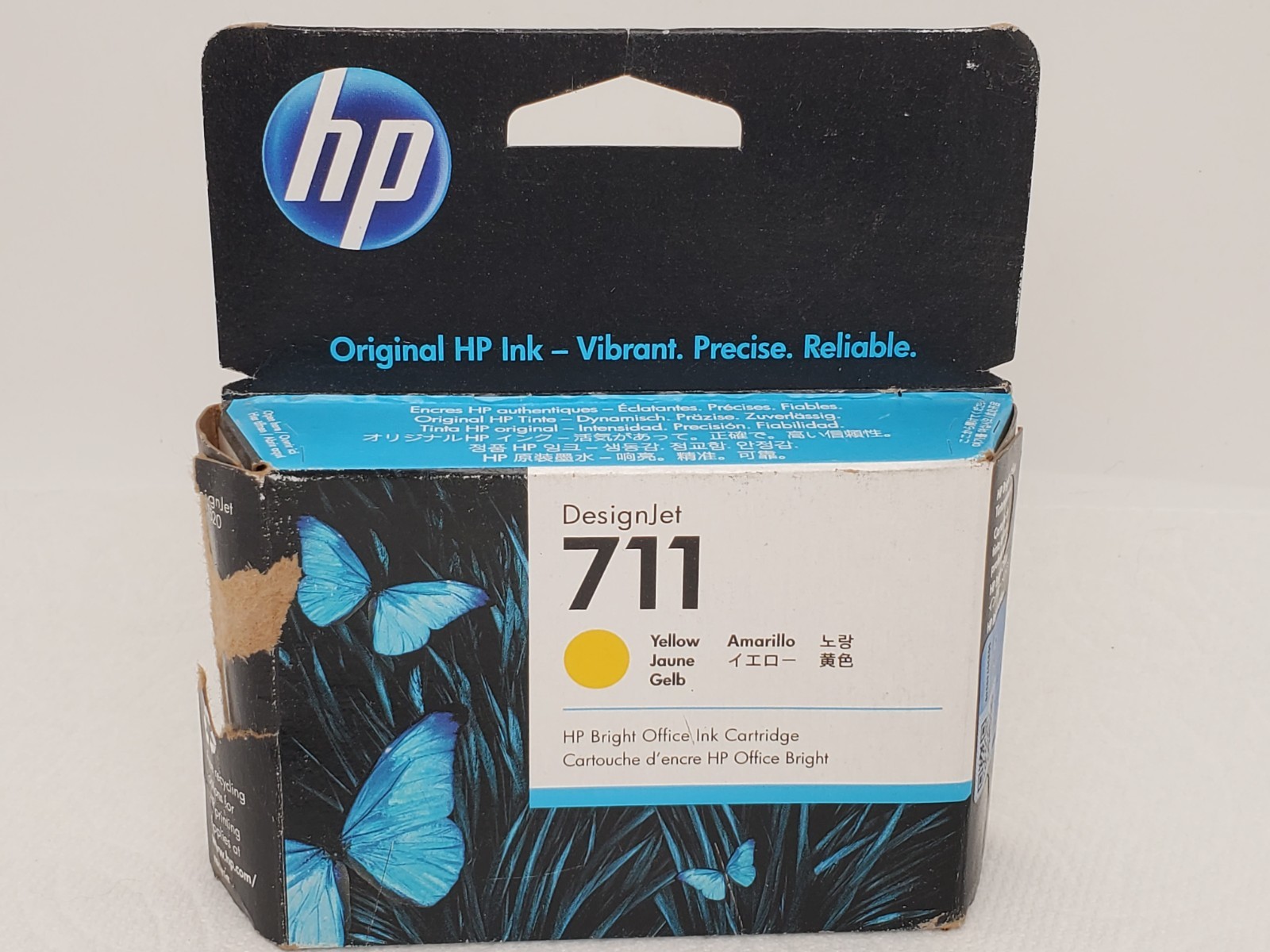 NEW Genuine HP 711 Yellow Ink Cartridge Box DesignJet OEM Exp. 2023