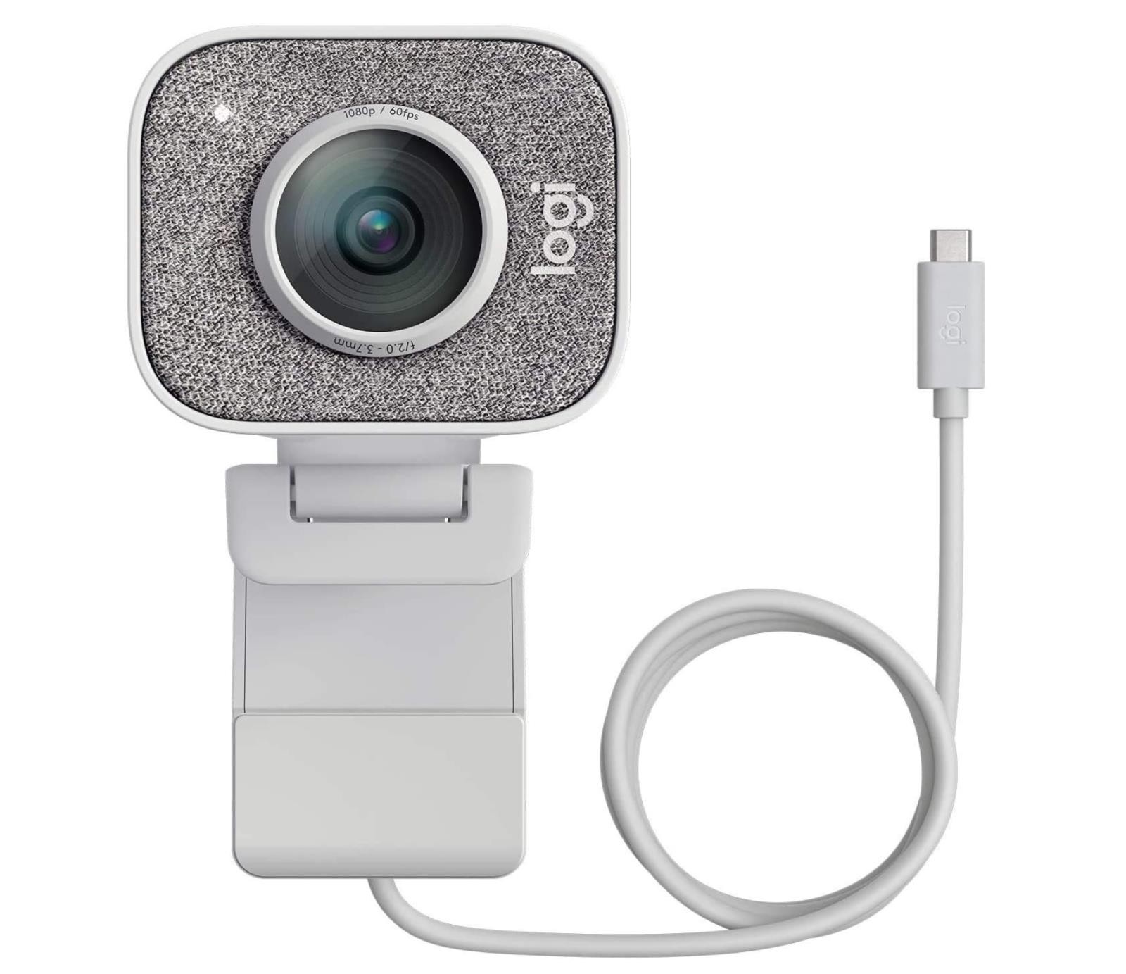 Logitech Streamcam Plus 1080 Webcam 960-001280 USB Wired Stream Cam - White