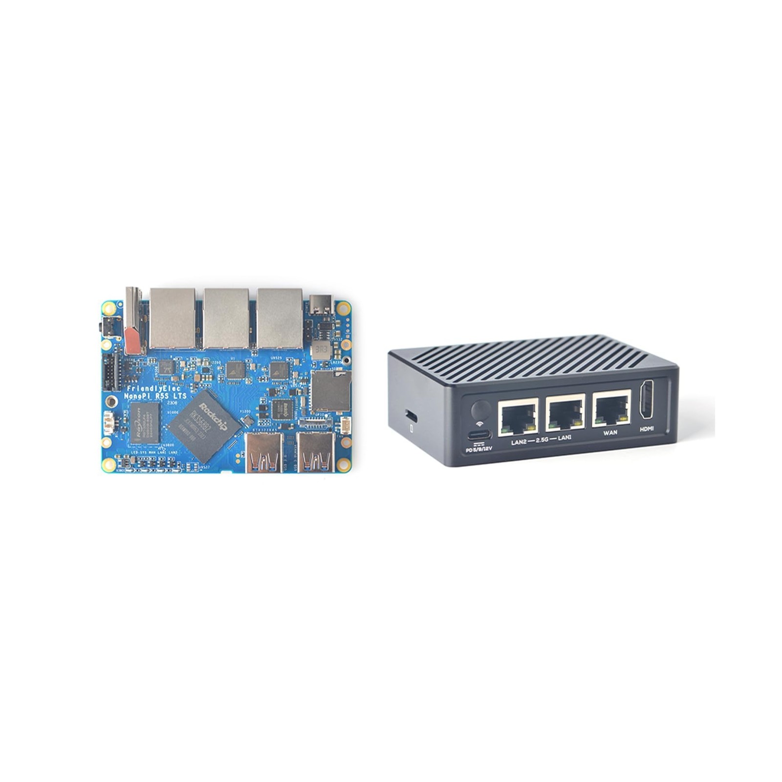 FriendlyElec Nanopi R5S-LTS Mini Router OpenWrt, with Rockchip RK3568B2 LPDDR...
